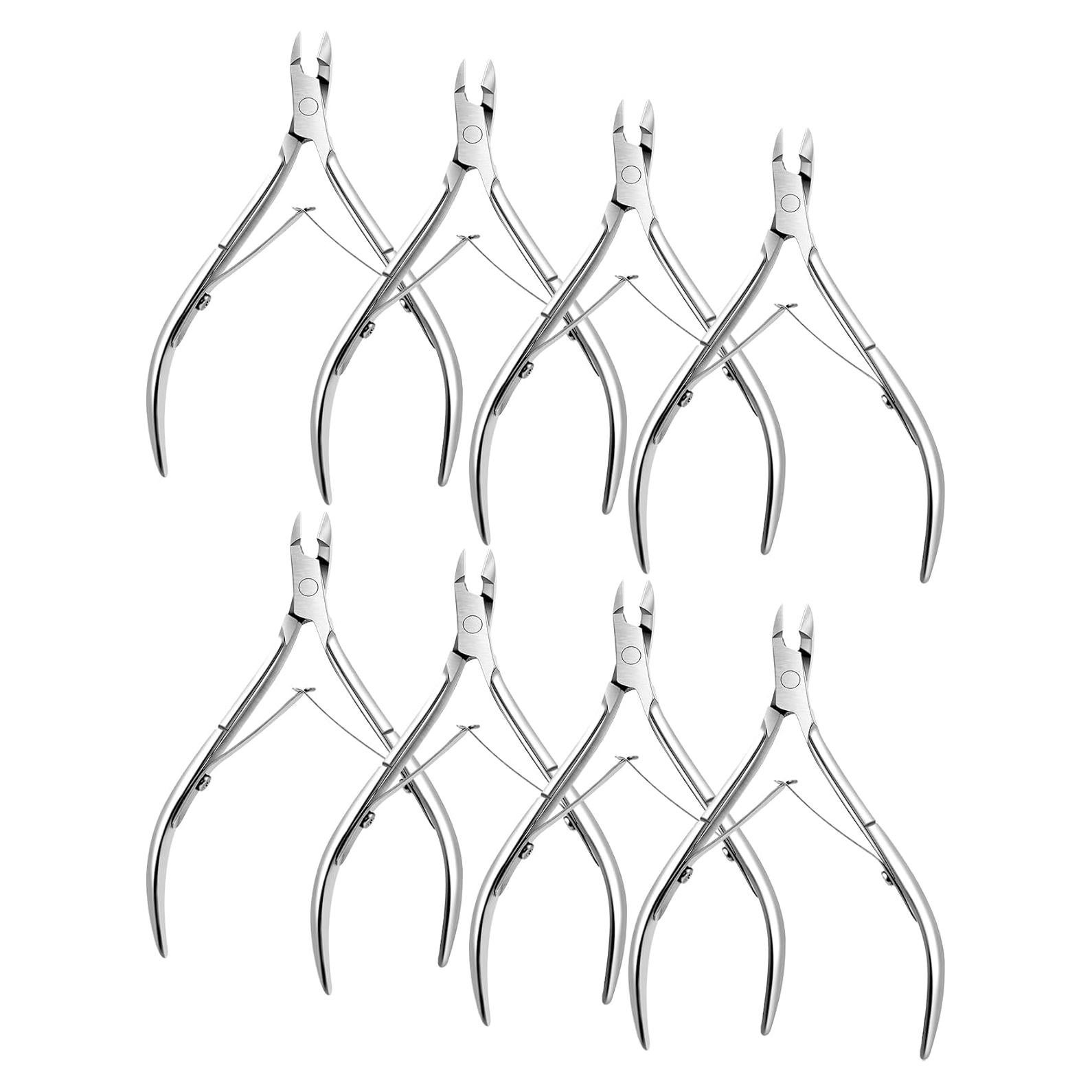 8 Cortadores de Cutículas de Acero Inoxidable Janpin