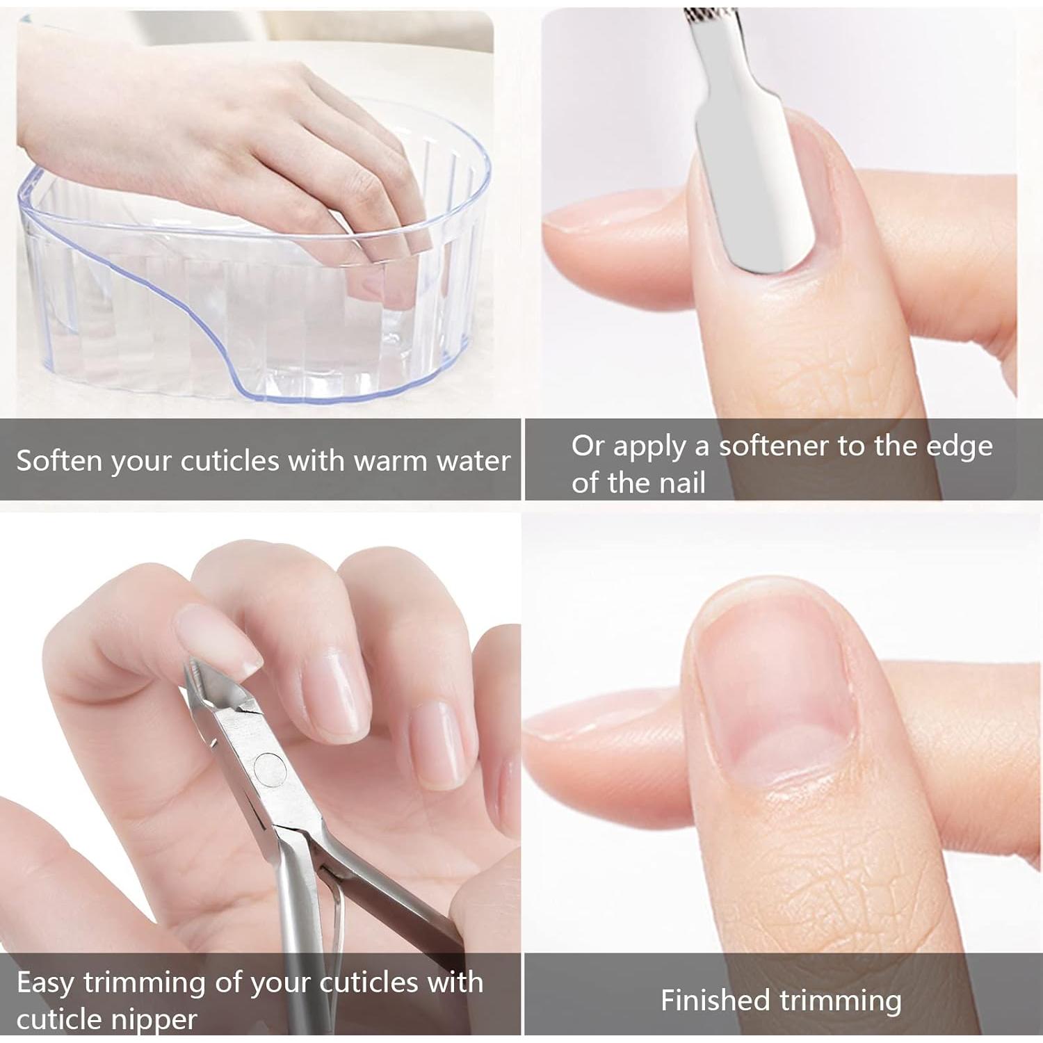 8 Cortadores de Cutículas de Acero Inoxidable Janpin