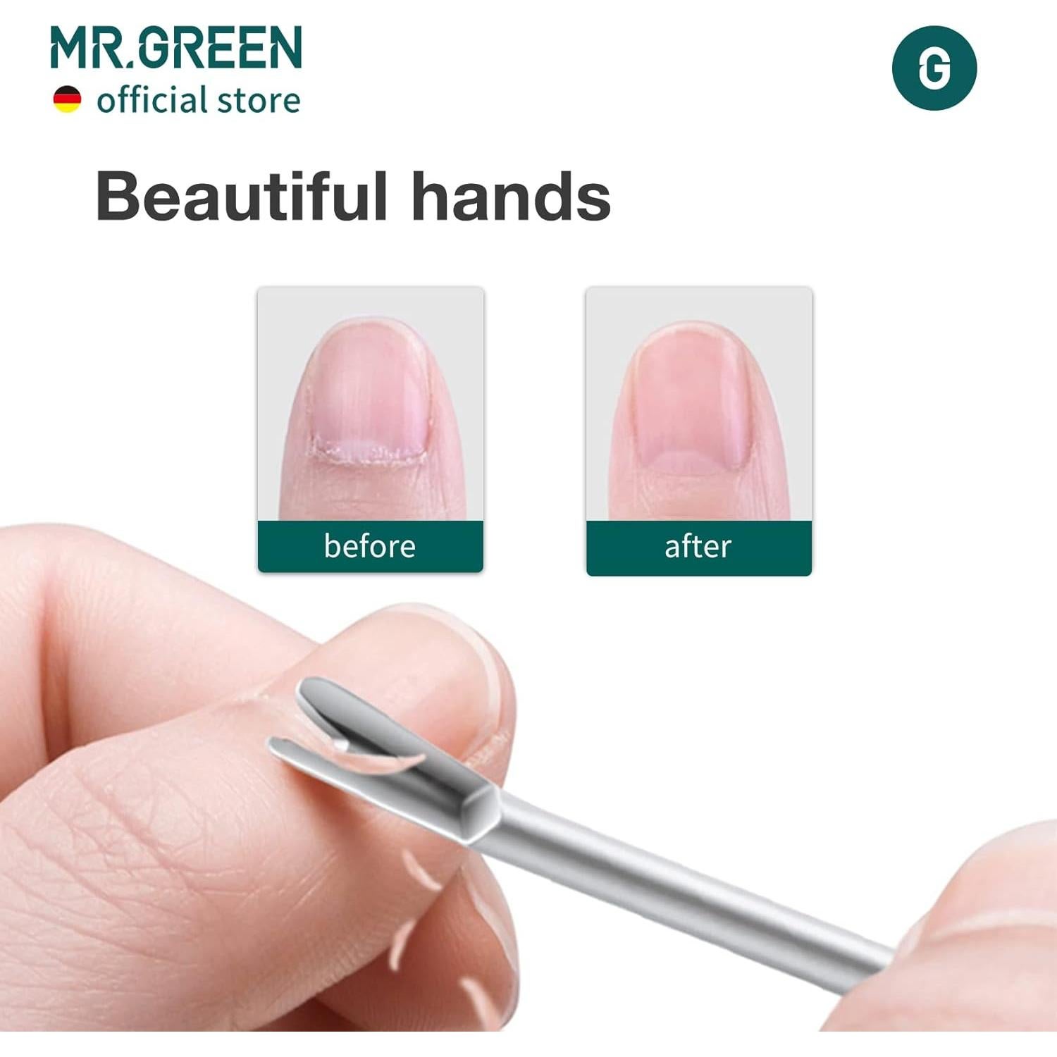 Empujador de Cutículas MR.GREEN Mr-2190 Herramienta de Manicura