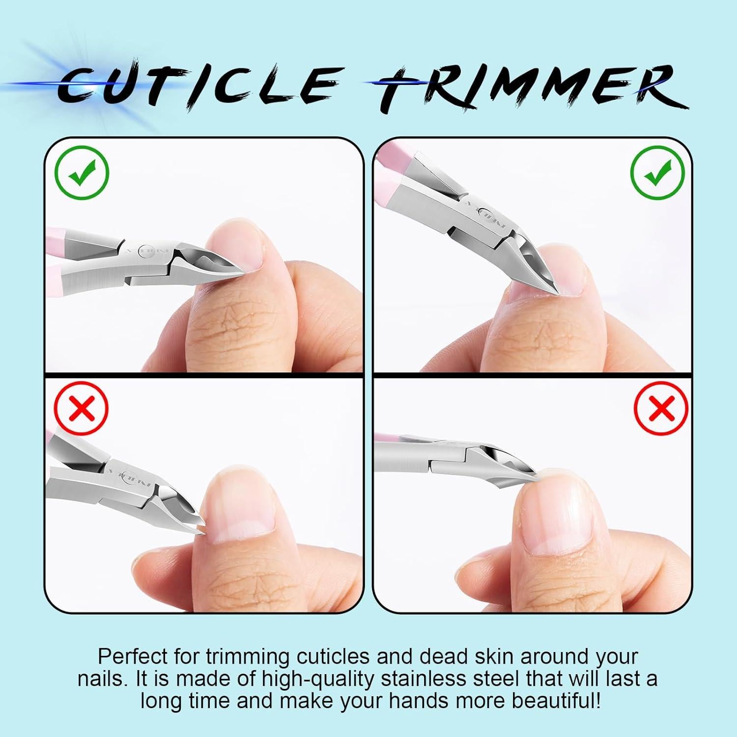 Cortador de Cutículas NXJ INFILILA Acero Inoxidable 9.5 cm