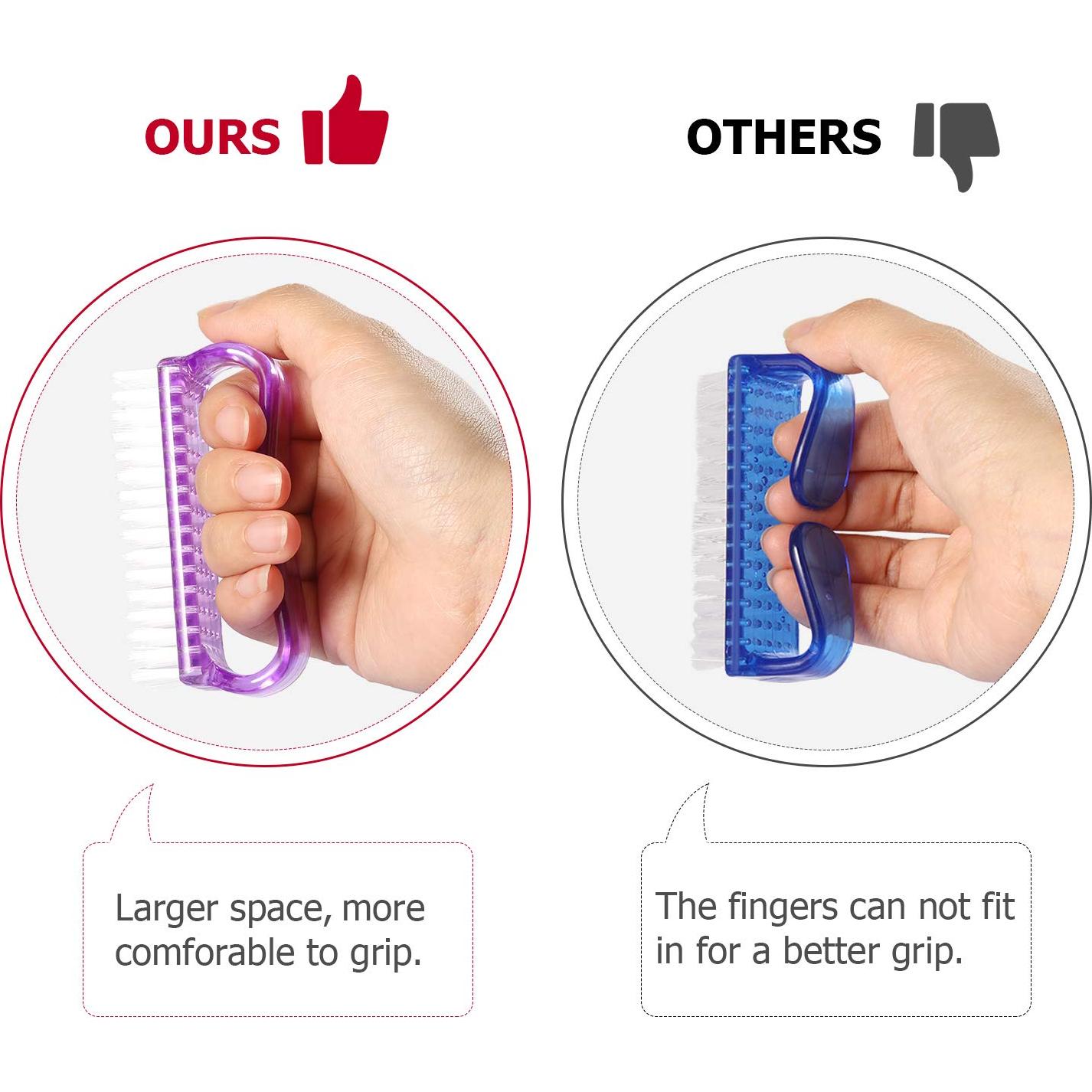 Kit de Cepillos de Uñas Larbois con Mango - 4 Piezas