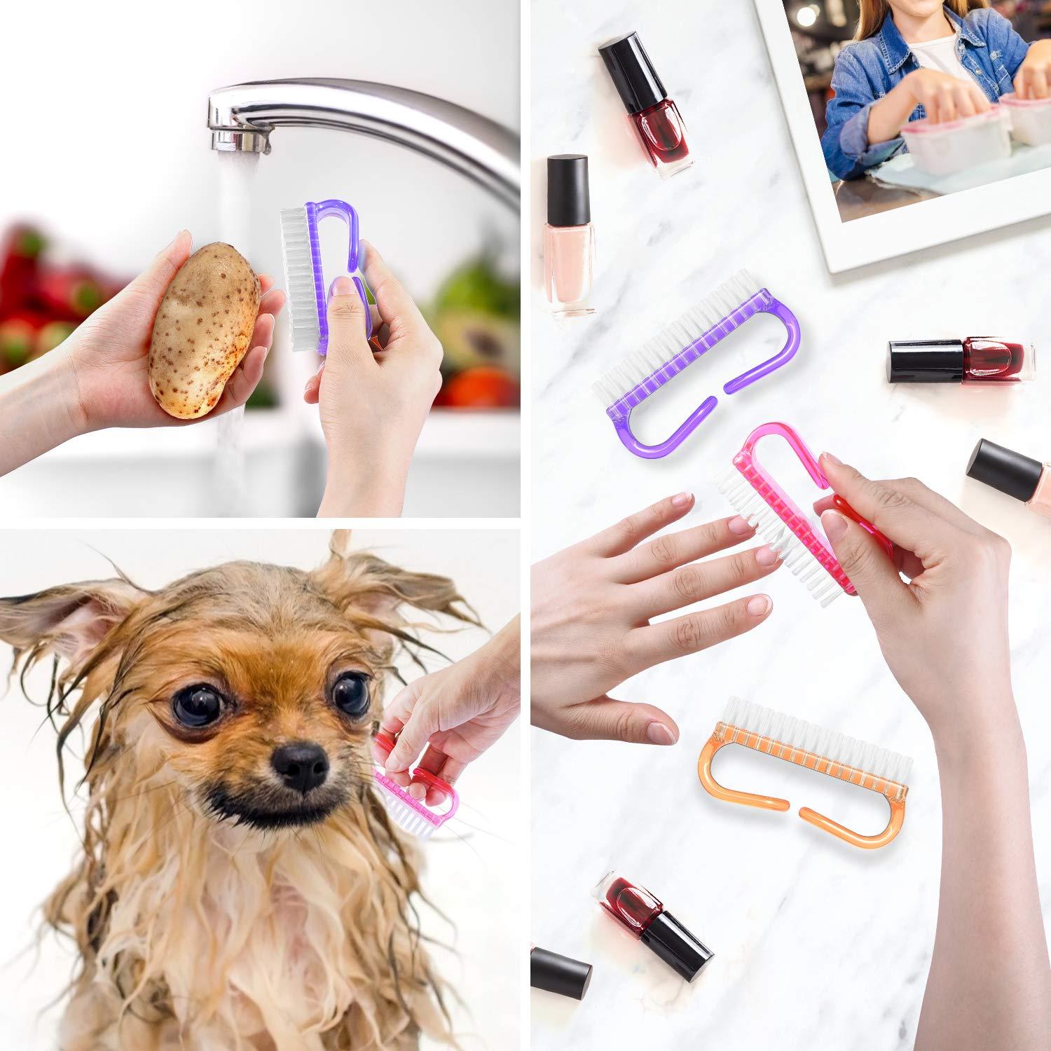 Kit de Cepillos de Uñas Larbois con Mango - 4 Piezas