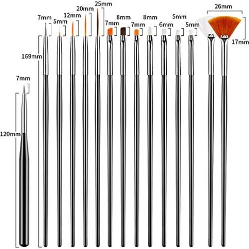 Juego de 31 Pinceles de Arte para Uñas Artdone - Herramientas de Detalle