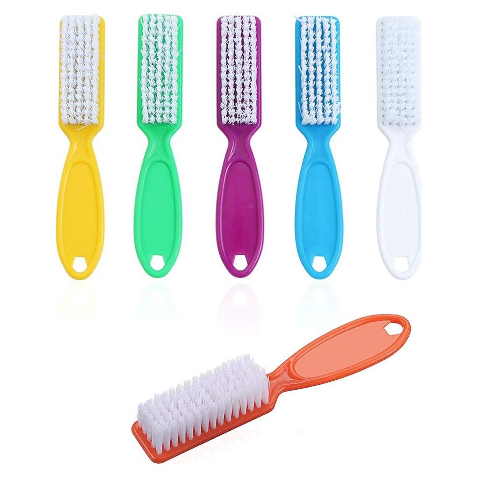 6 Cepillos de Uñas con Mango Agarre SQULIGT - Colores Variados