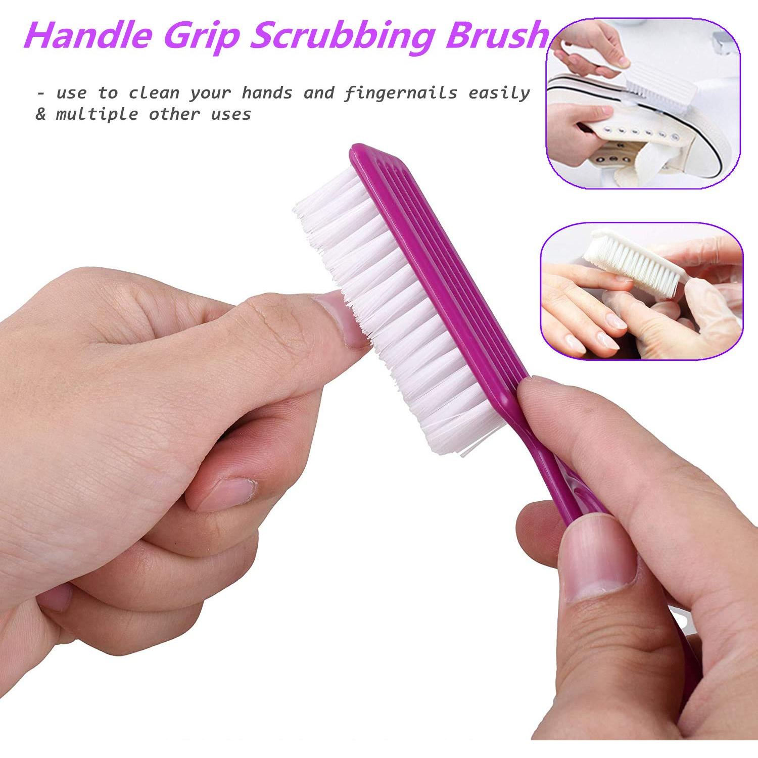 6 Cepillos de Uñas con Mango Agarre SQULIGT - Colores Variados