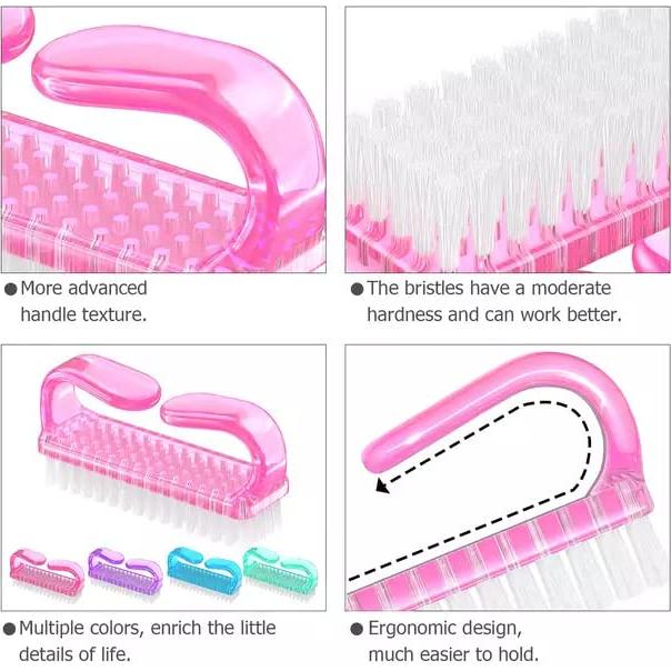 Juego de 4 Cepillos de Uñas ROLECK - Limpiadores de Uñas