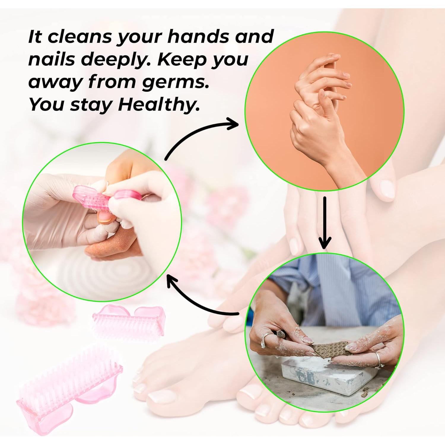 Juego de 4 Cepillos de Uñas ROLECK - Limpiadores de Uñas