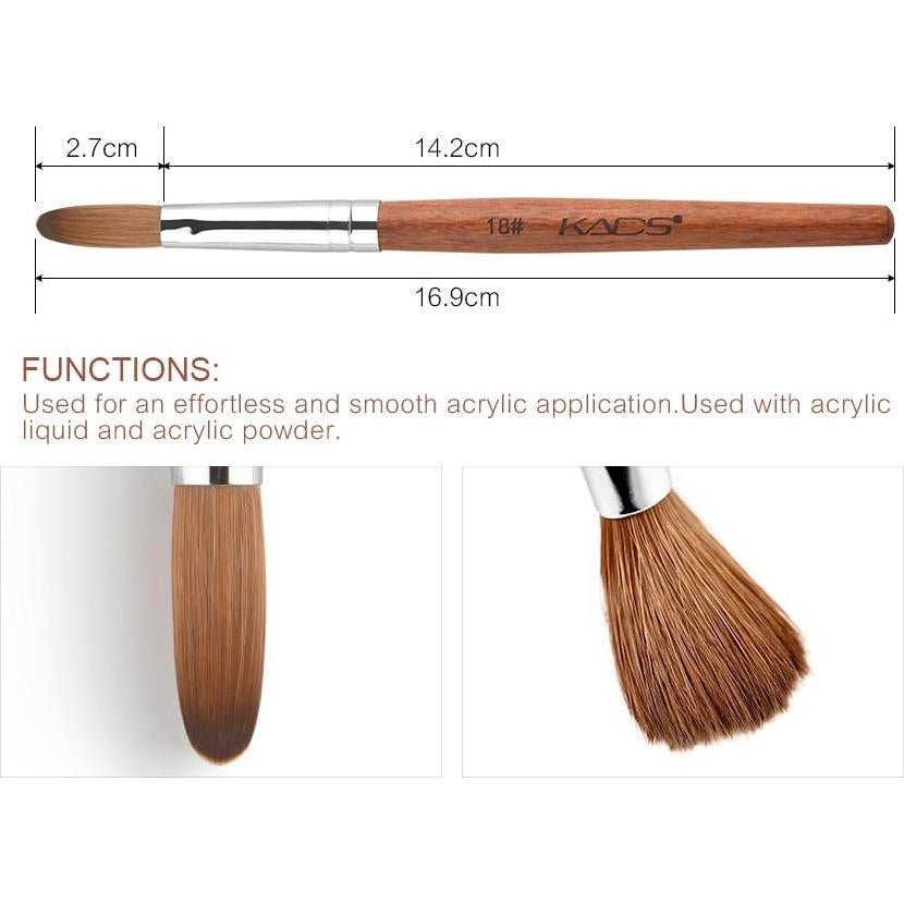 Cepillo de Uñas Profesional NAILART Kolinsky 18#