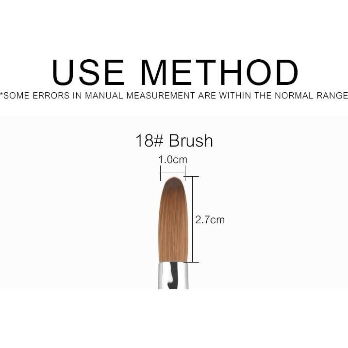 Cepillo de Uñas Profesional NAILART Kolinsky 18#