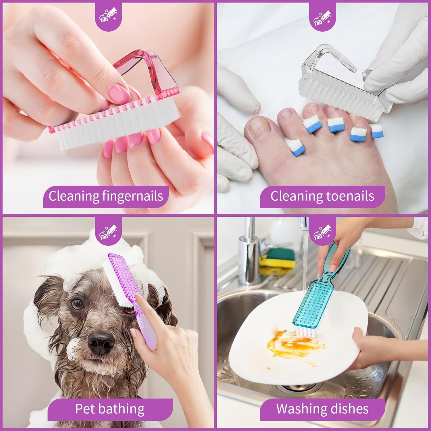 Kit de Cepillos de Uñas SQULIGT - 8 Piezas, Antideslizante