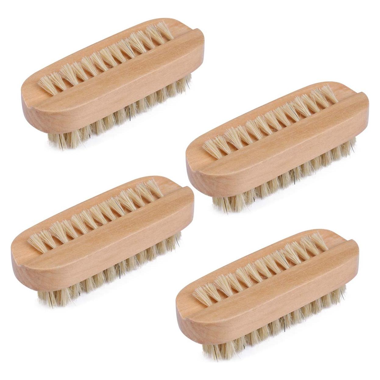Cepillo de Uñas Tbestmax de Madera 4 Piezas Doble Lado