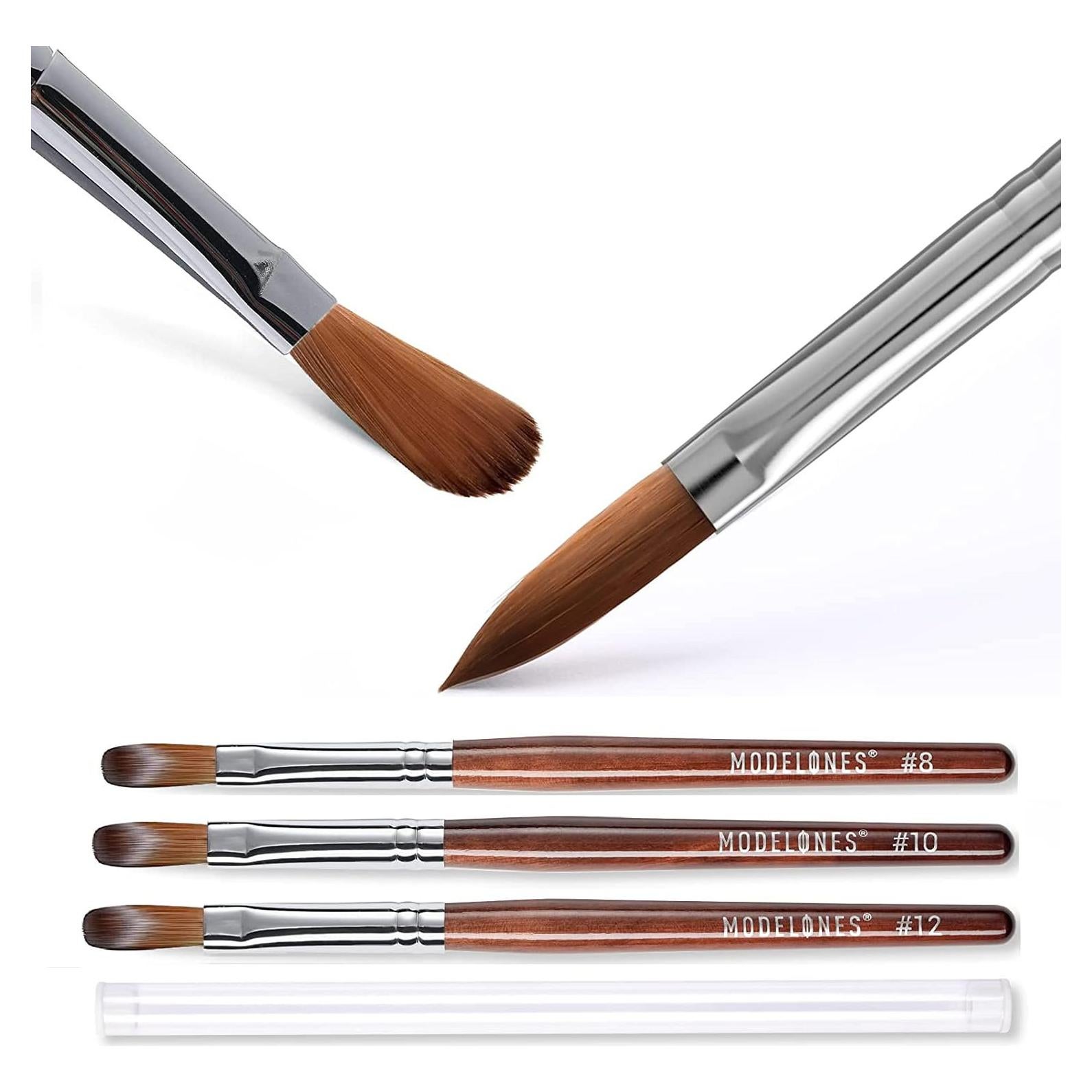 Juego de Pinceles para Uñas Acrílicas Modelones 8/10/12