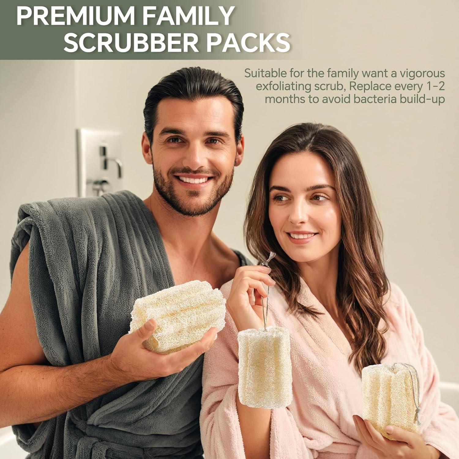 Esponjas de Lufa Egipcia Natural Exfoliantes - 3 Piezas