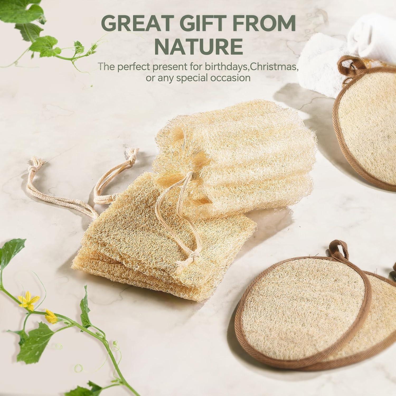 Esponjas de Lufa Egipcia Natural Exfoliantes - 3 Piezas