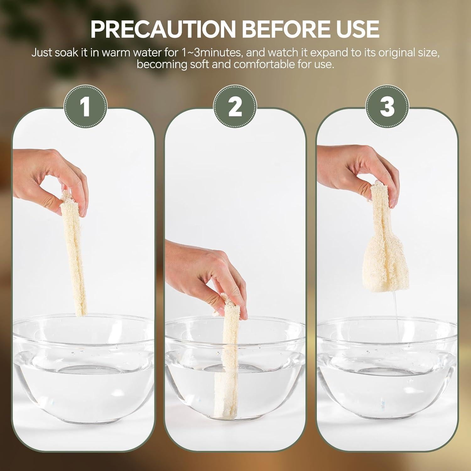 Esponjas de Lufa Egipcia Natural Exfoliantes - 3 Piezas
