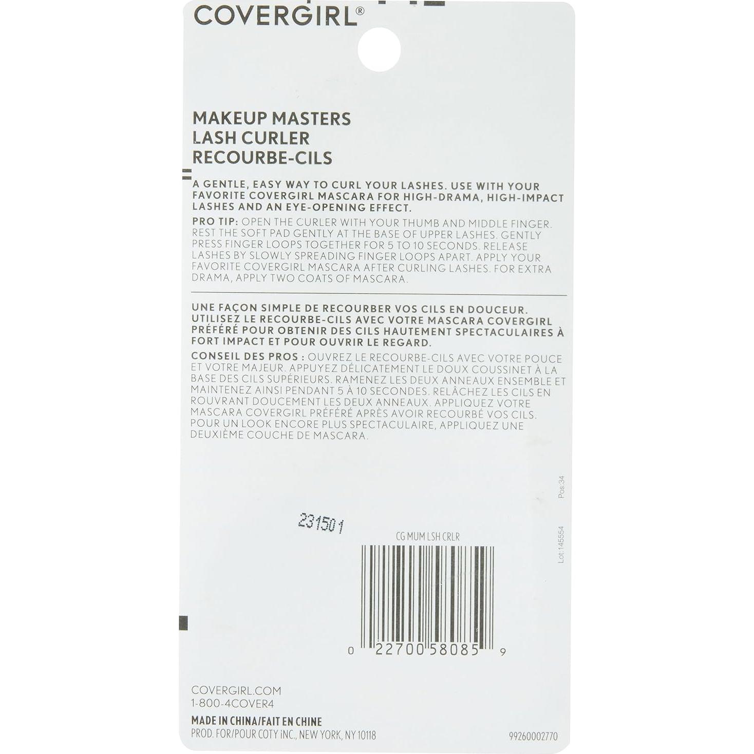 Rizador de Pestañas COVERGIRL, Fácil de Usar, 30g