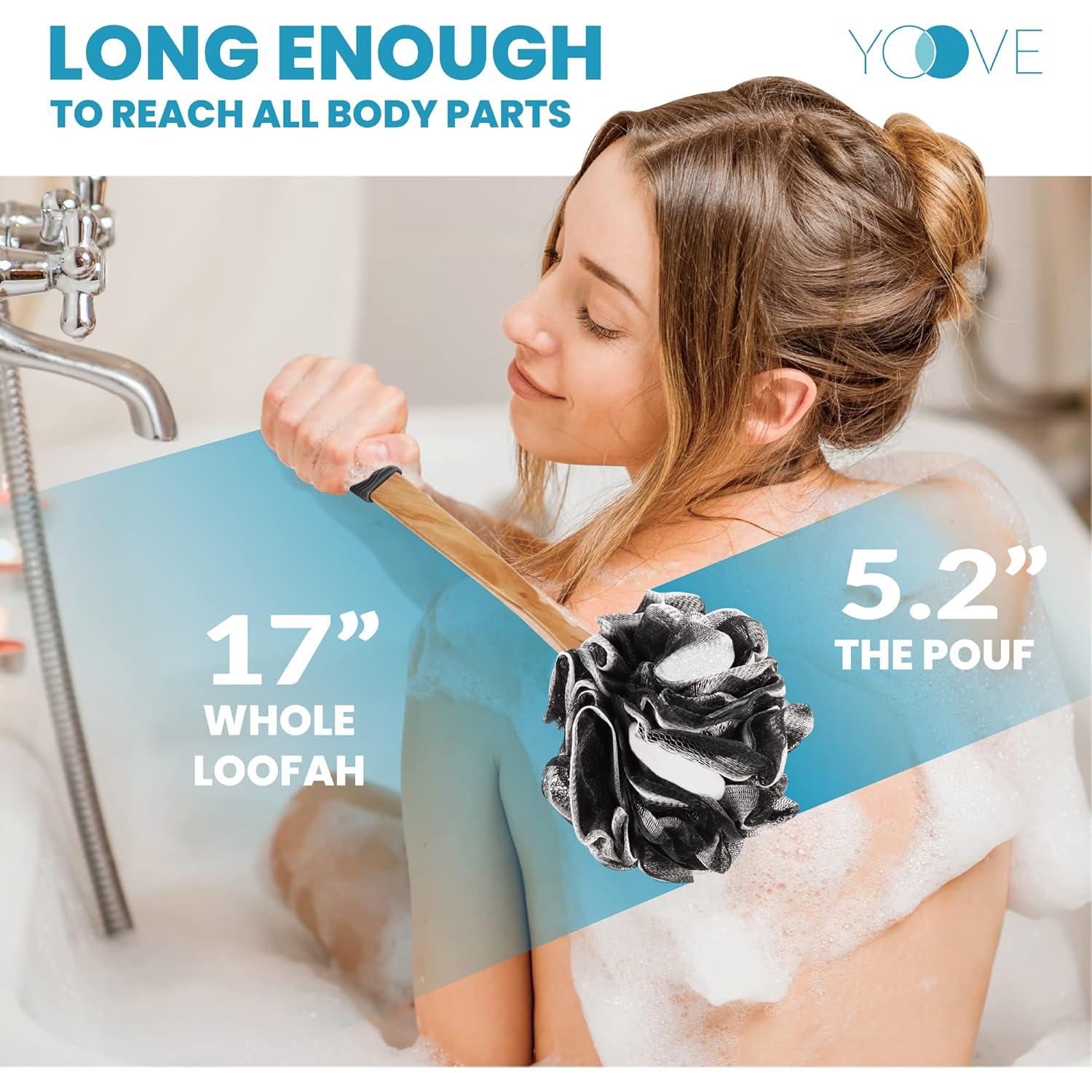 Esfregador de Espalda Yoove con Carbón de Bambú - Lufa Exfoliante