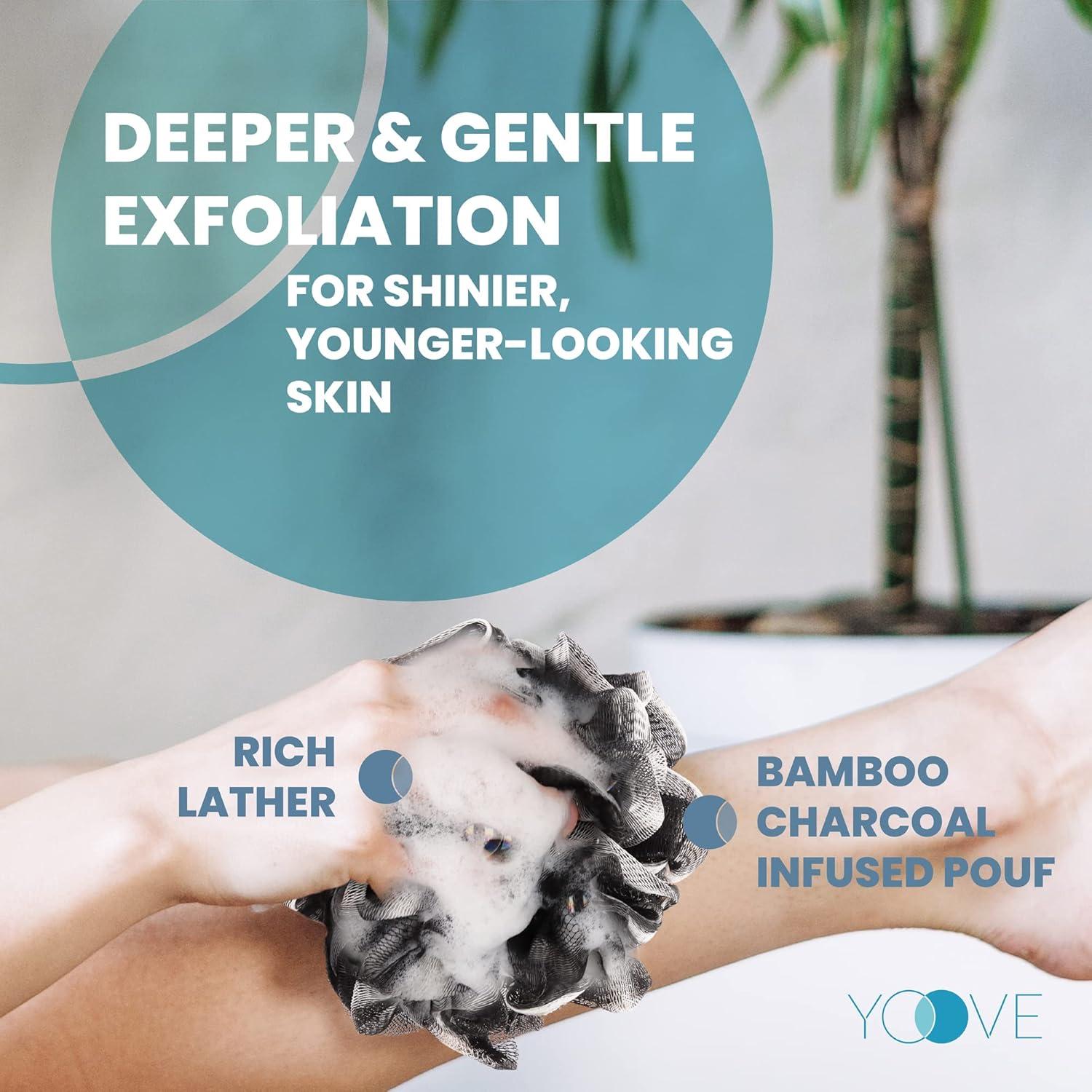 Esfregador de Espalda Yoove con Carbón de Bambú - Lufa Exfoliante