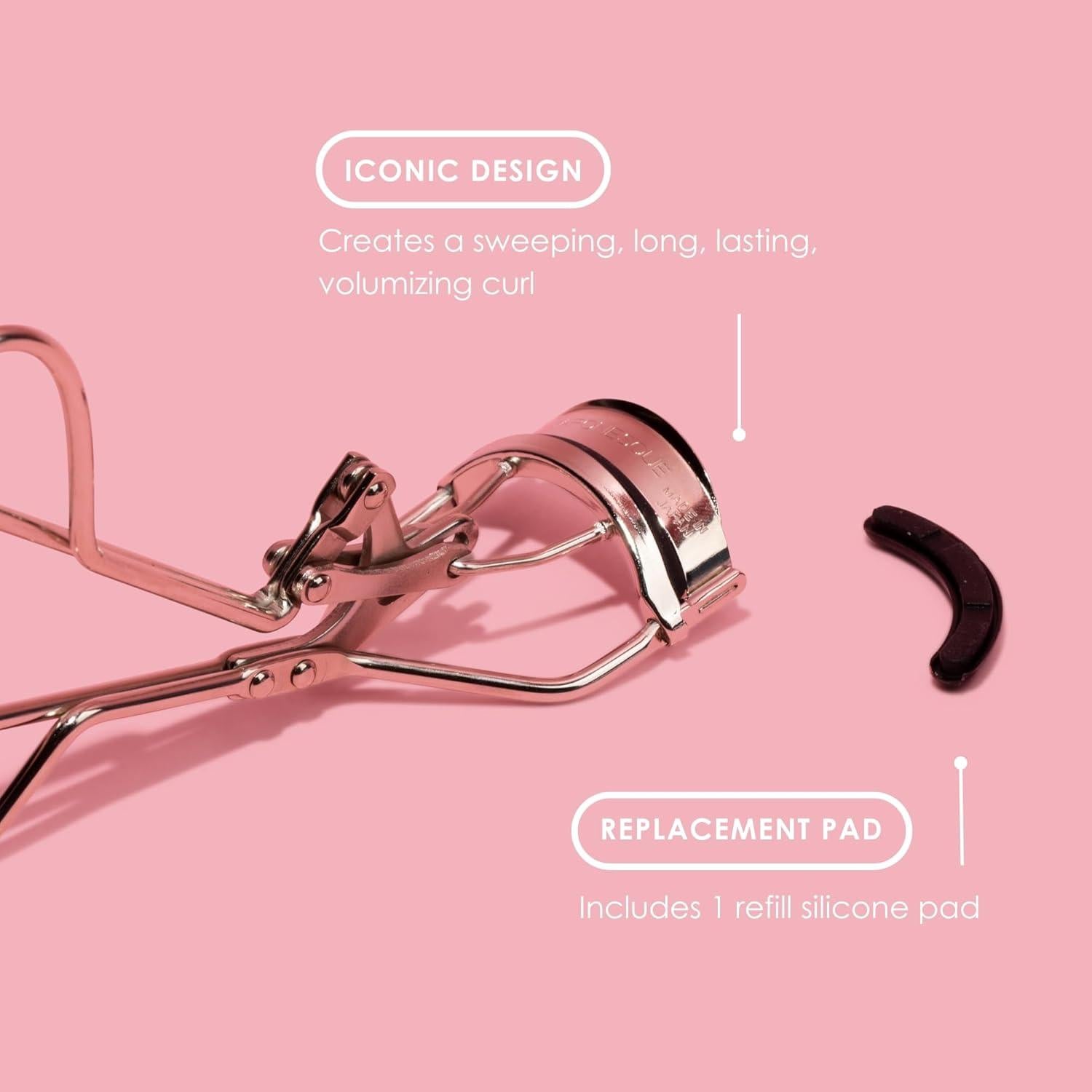 Rizador de Pestañas JAPONESQUE Power Curl con Almohadilla de Silicona