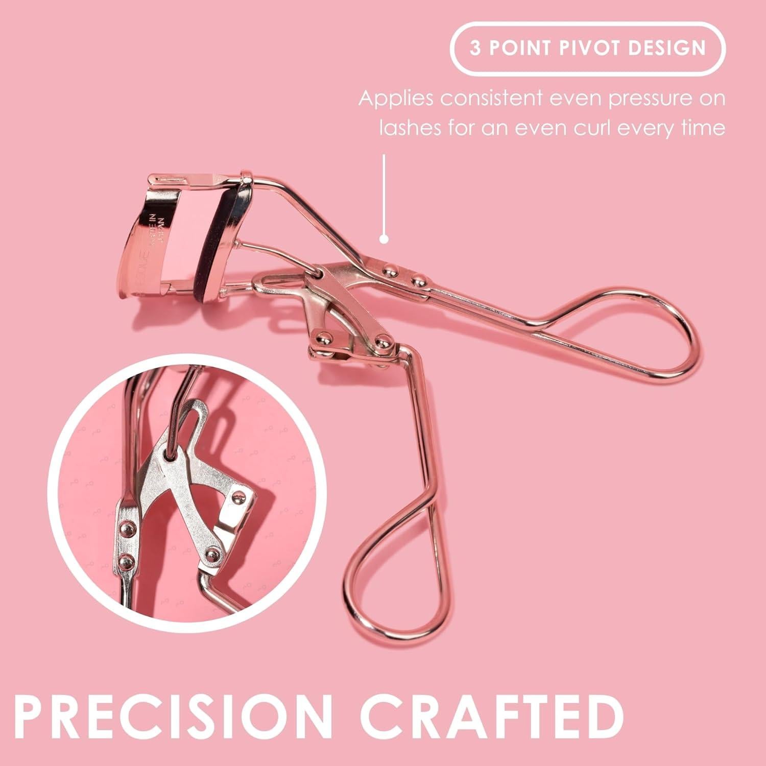 Rizador de Pestañas JAPONESQUE Power Curl con Almohadilla de Silicona