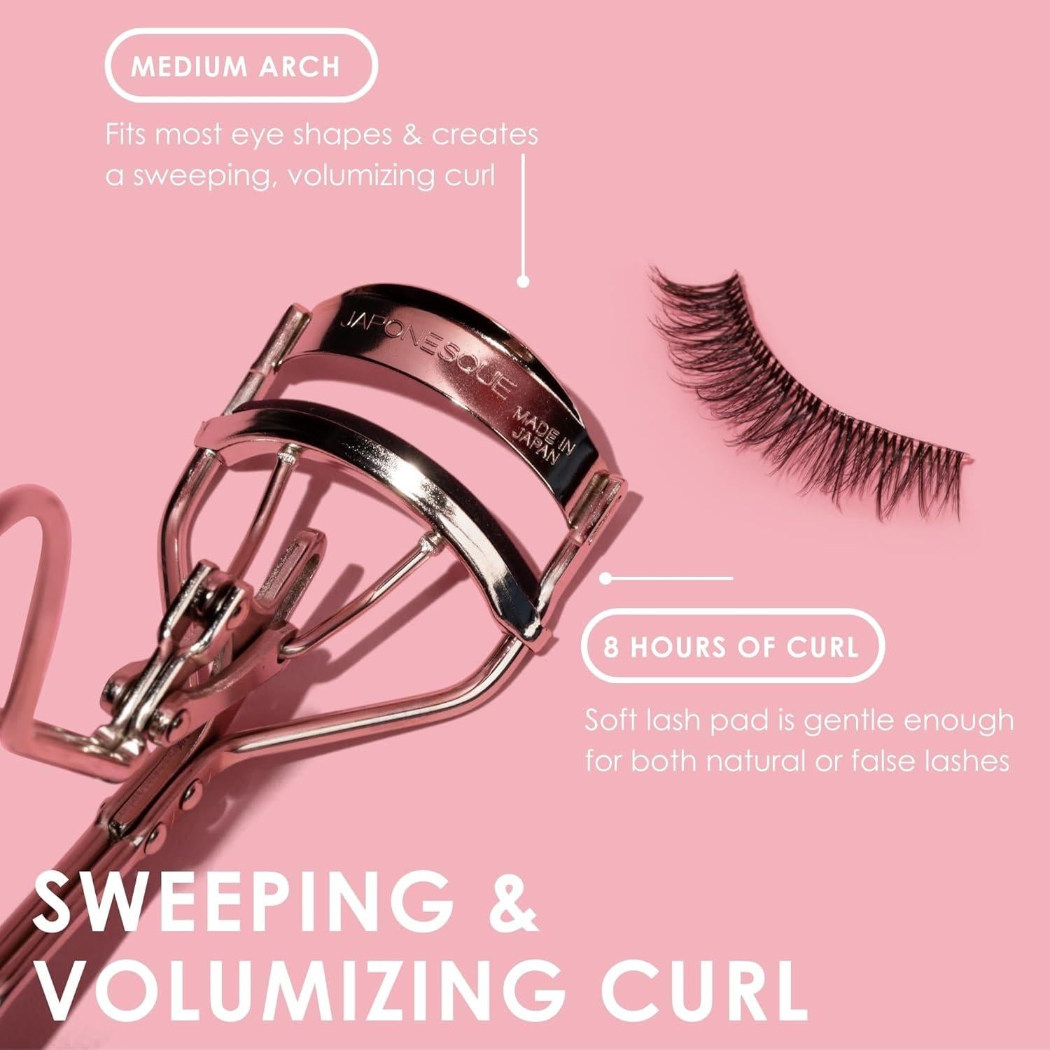 Rizador de Pestañas JAPONESQUE Power Curl con Almohadilla de Silicona