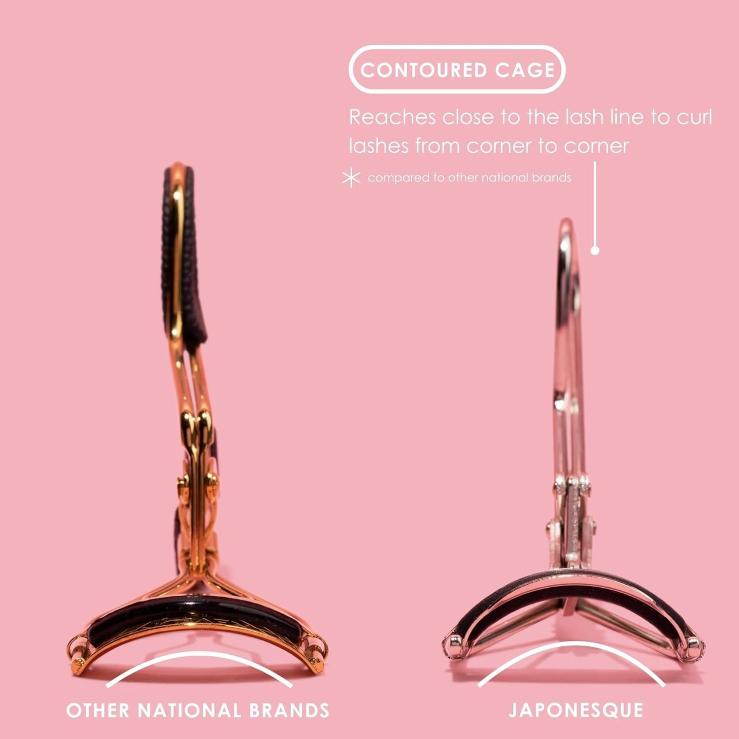 Rizador de Pestañas JAPONESQUE Power Curl con Almohadilla de Silicona