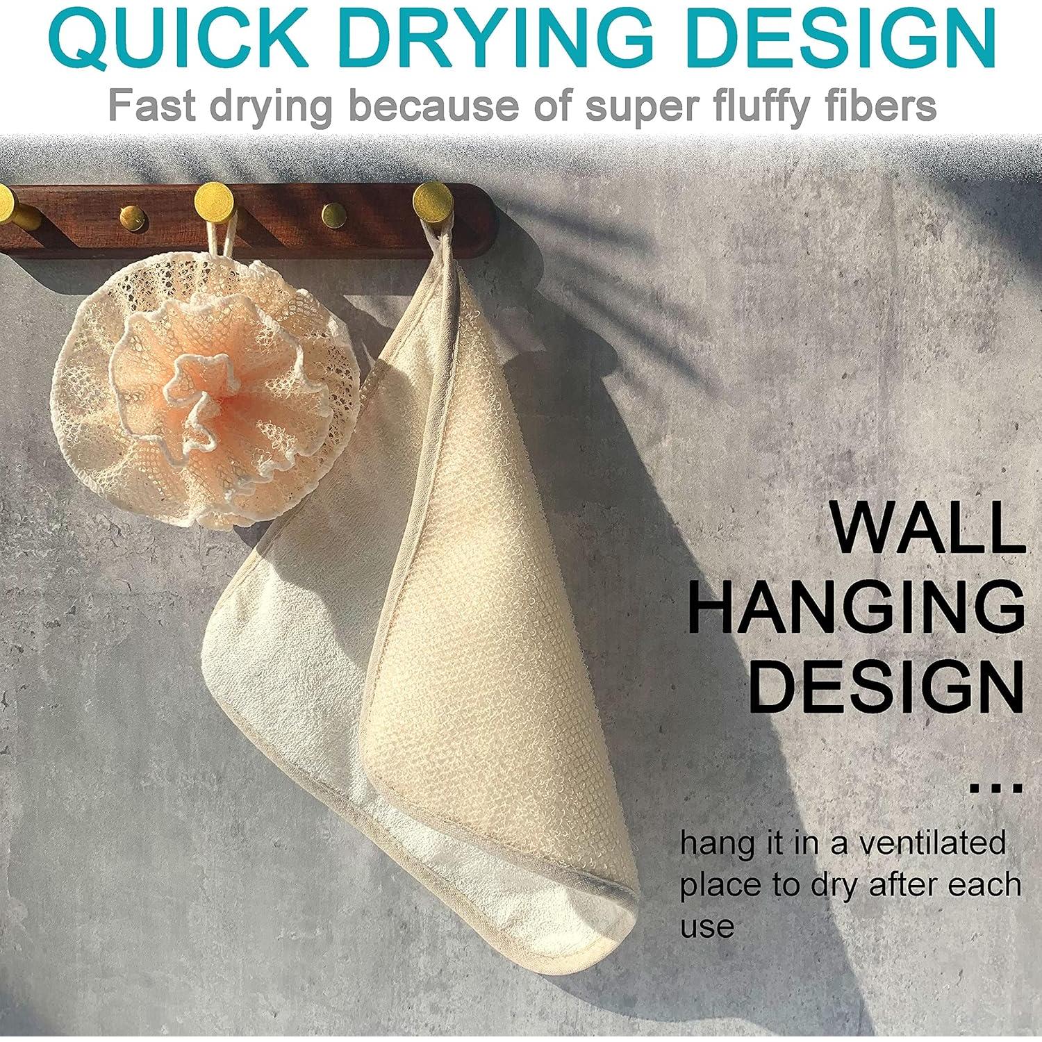 Esponja de Ducha Exfoliante Mr.Cui'shop - Paquete de 4 - 12 cm