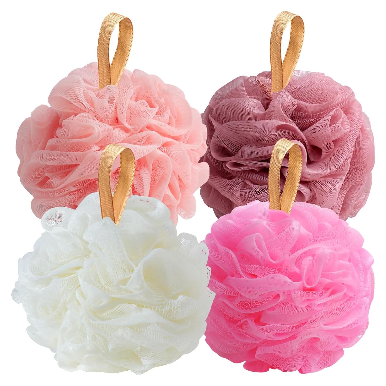 Esponja de Baño Loofah Fishent 4 Piezas Exfoliante Suave