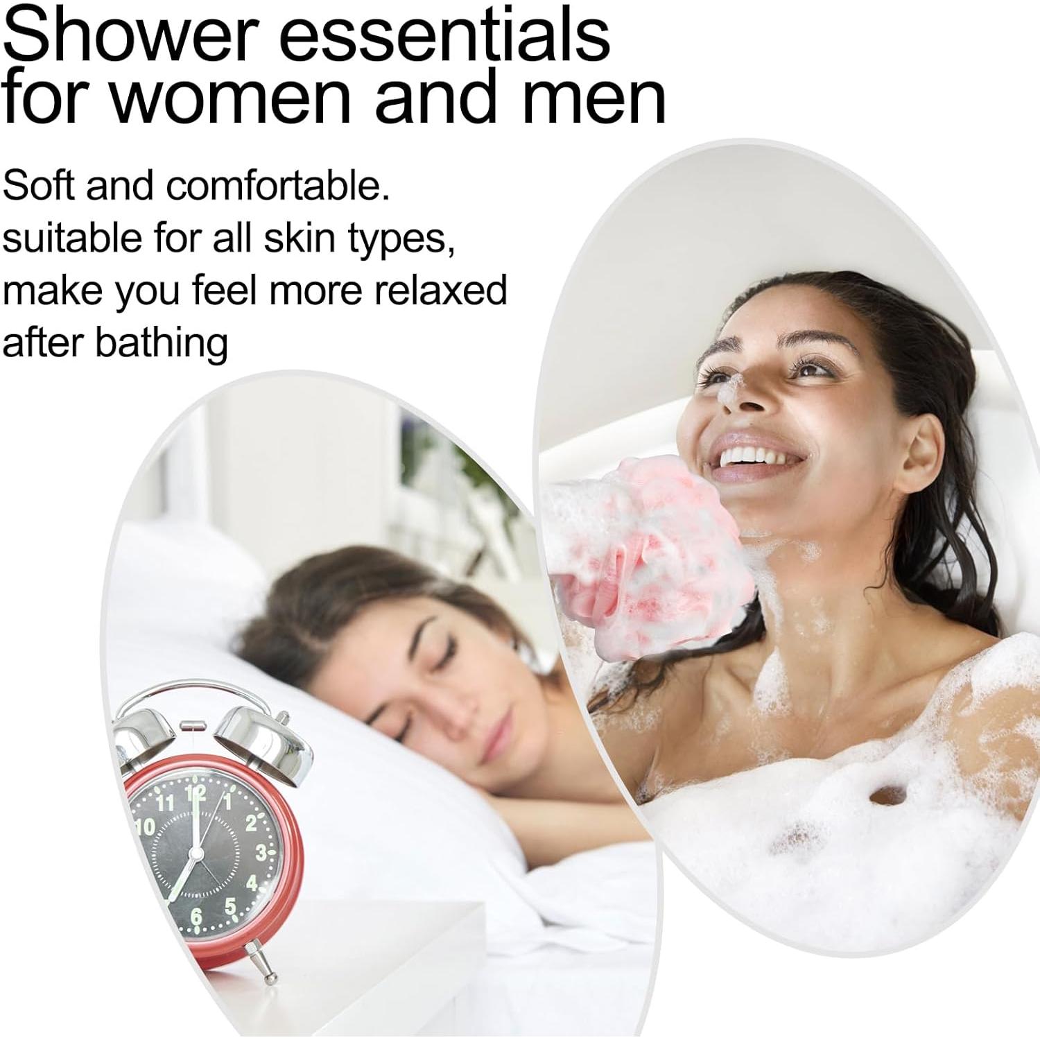 Esponja de Baño Loofah Fishent 4 Piezas Exfoliante Suave