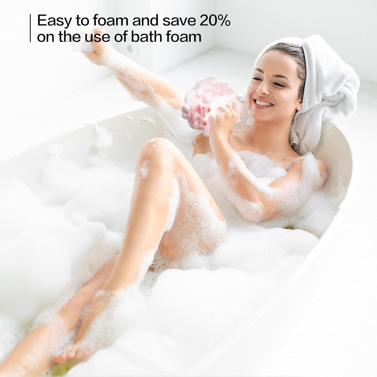 Esponja de Baño Loofah Fishent 4 Piezas Exfoliante Suave