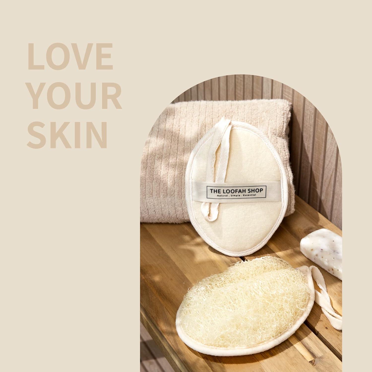 Esponja de Lufa Natural Egipcia Exfoliante 2 Piezas 17.8x13.3cm