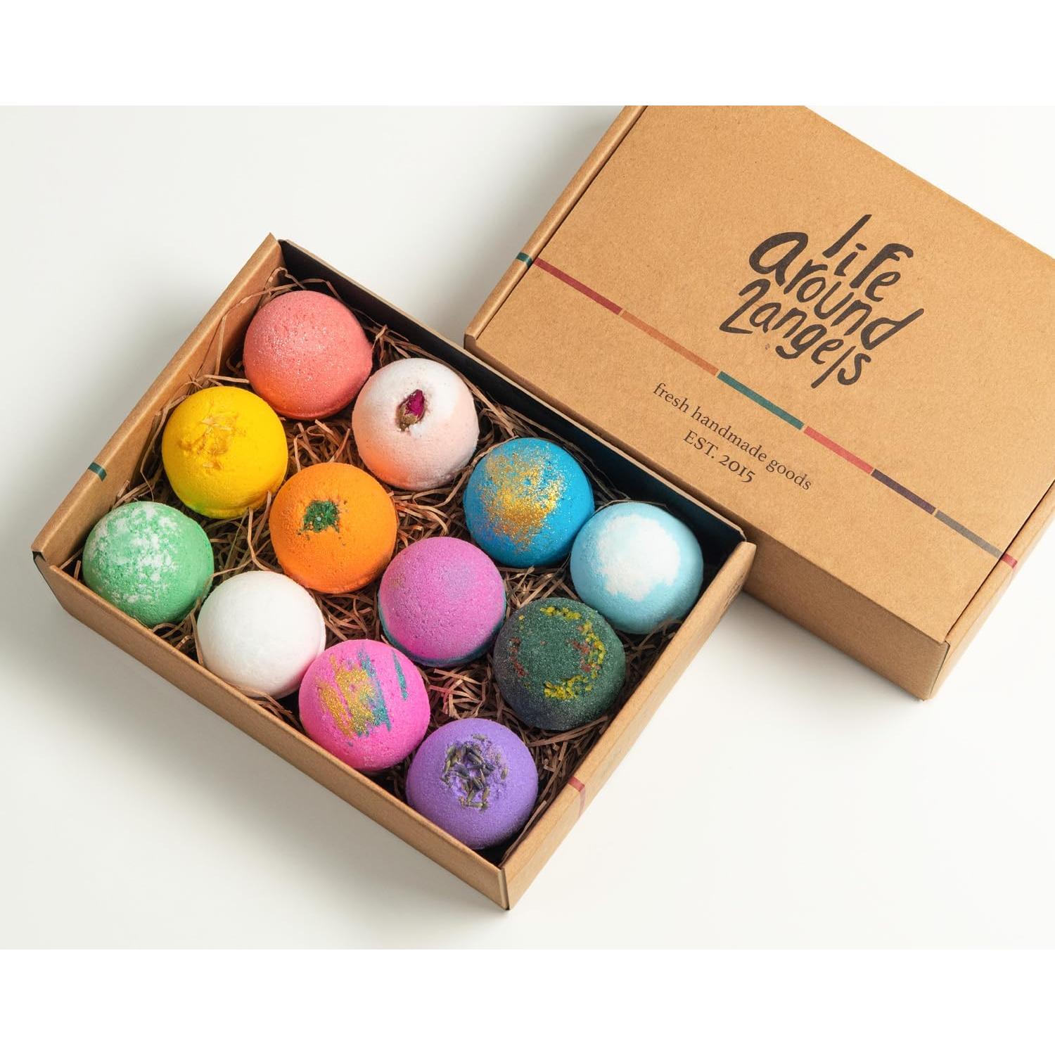 Juego de 12 Bombas de Baño LifeAround2Angels Hidratantes