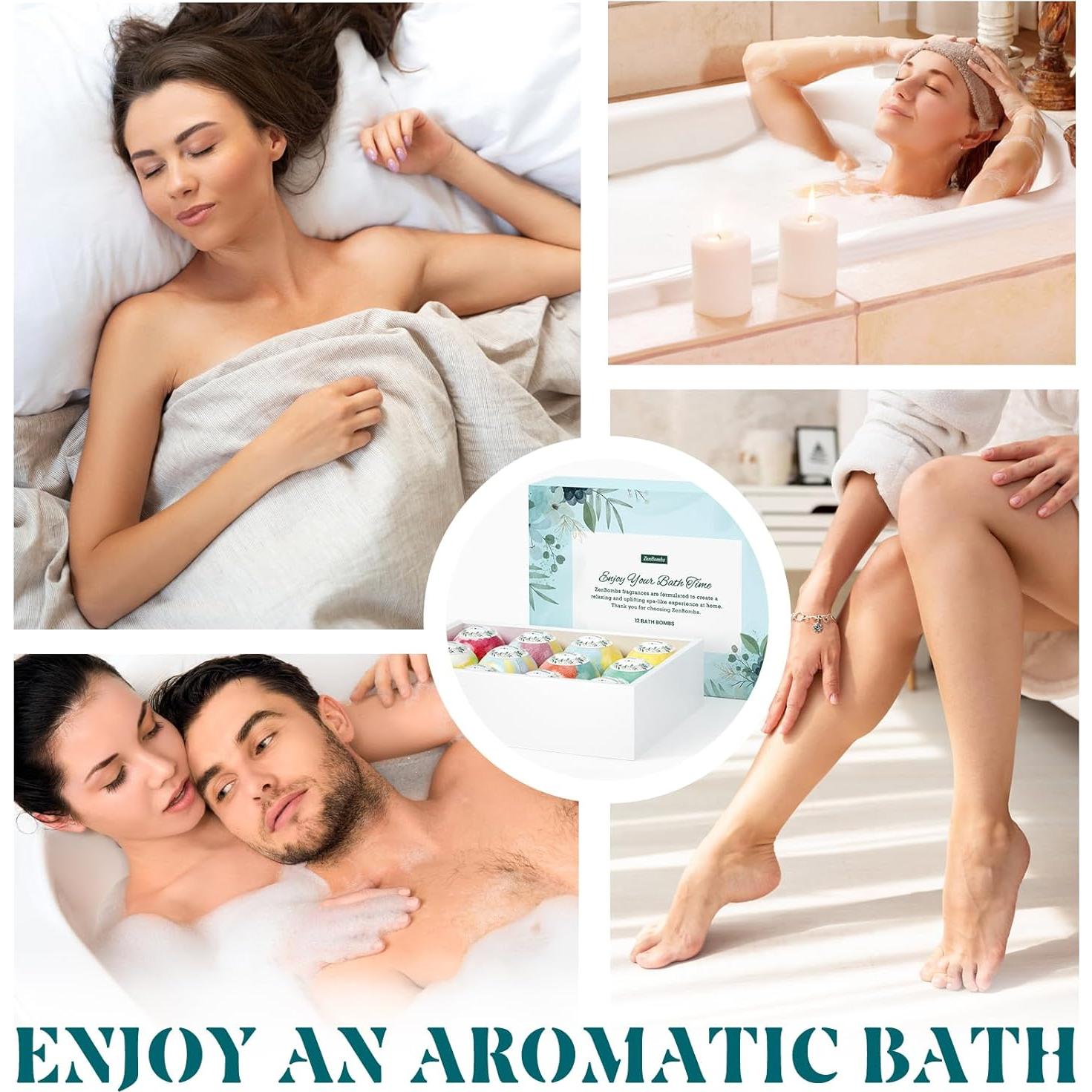 Set de 12 Bombas de Baño Naturales ZenBombs con Manteca de Karité