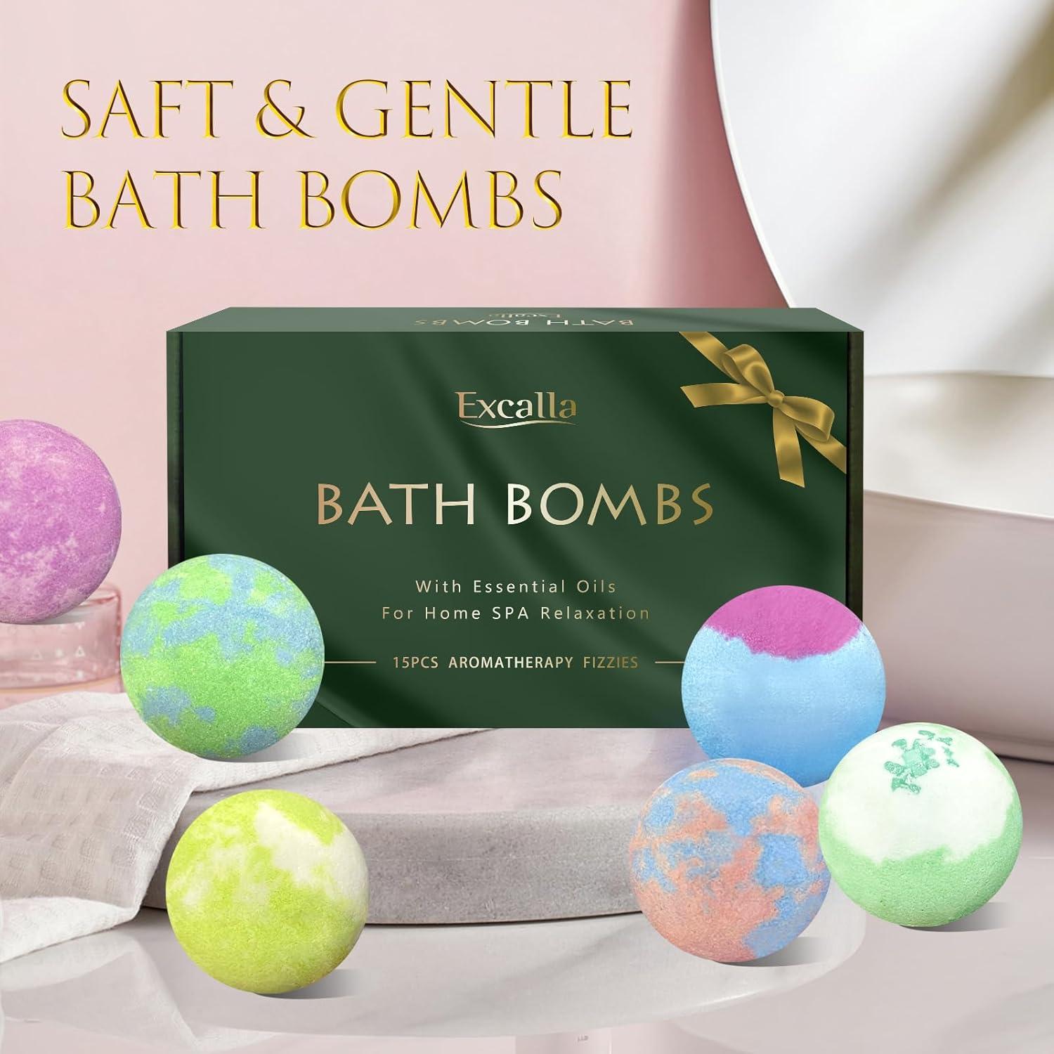 Juego de 15 Bombas de Baño Excalla con Aromas Naturales