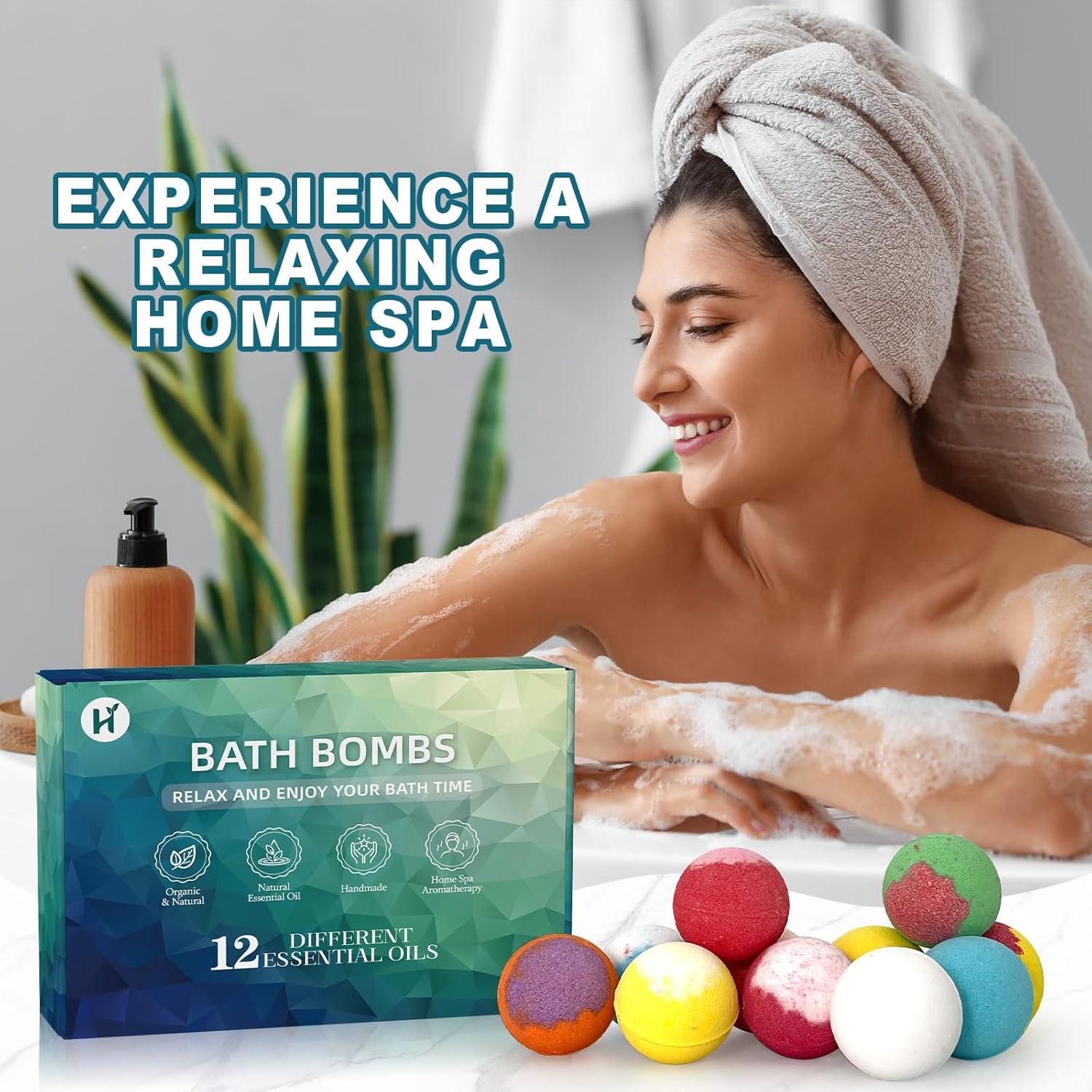Set de 12 Bombas de Baño Aromáticas HAISHAN - Regalo Spa