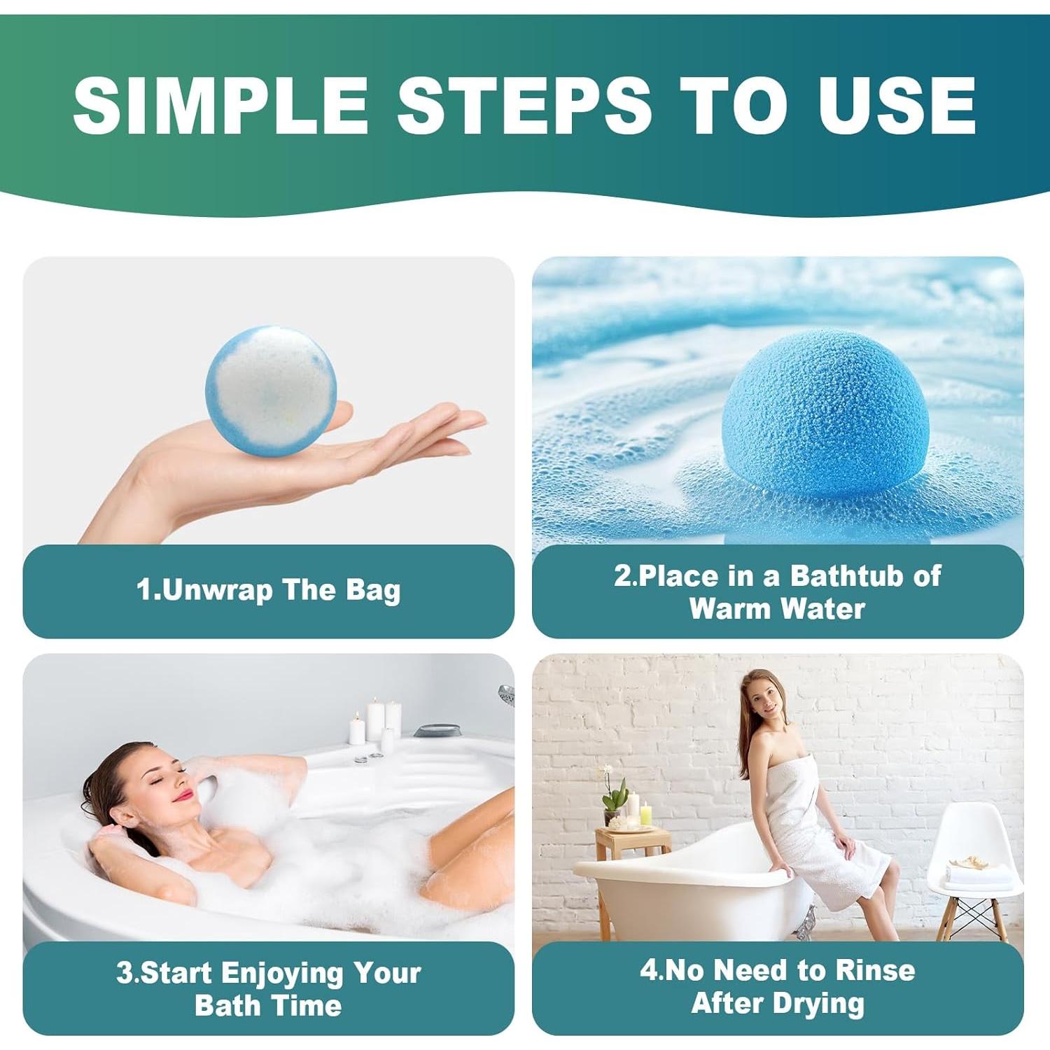 Set de 12 Bombas de Baño Aromáticas HAISHAN - Regalo Spa