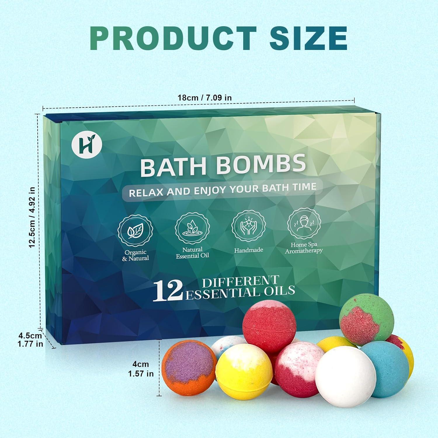 Set de 12 Bombas de Baño Aromáticas HAISHAN - Regalo Spa