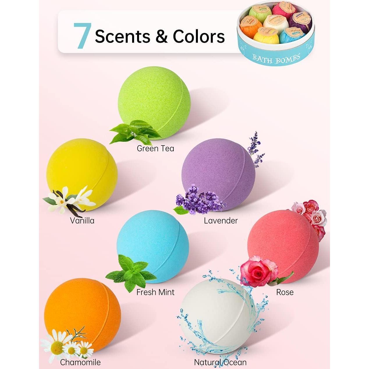 Set de 7 Bombas de Baño Aofmee Orgánicas para Regalo