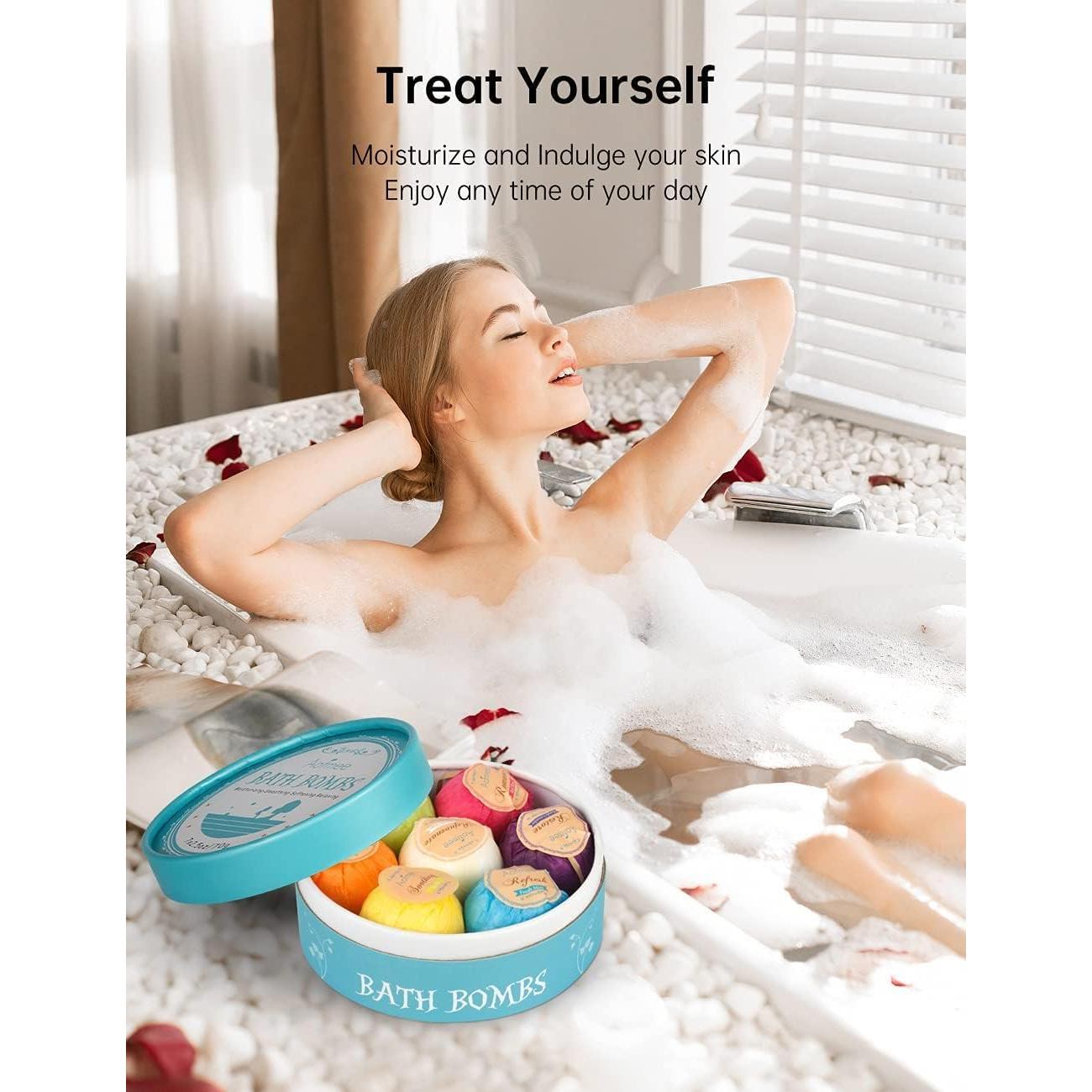 Set de 7 Bombas de Baño Aofmee Orgánicas para Regalo