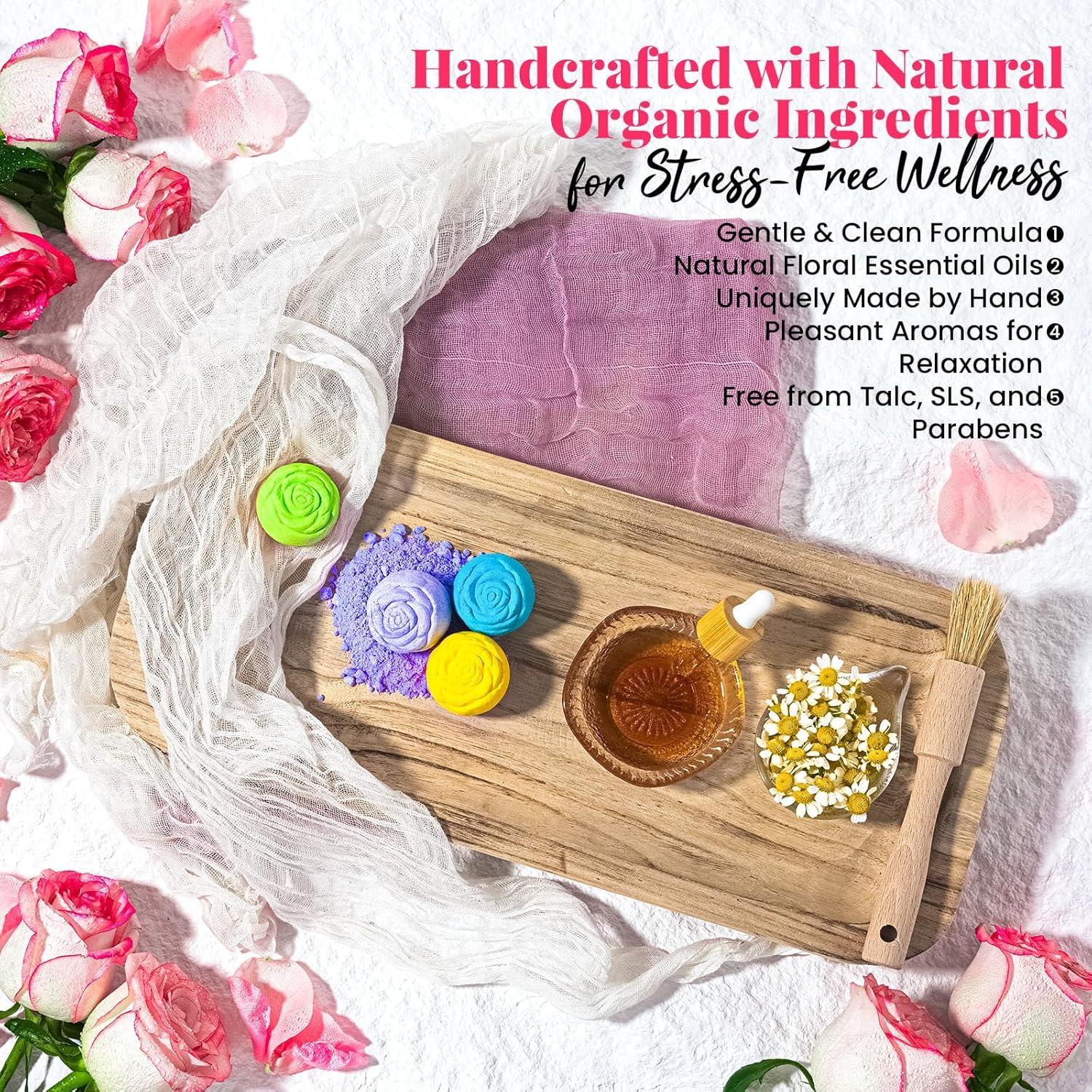 Juego de Bombas de Baño RelaxRose - 10 Piezas con Aromas Naturales