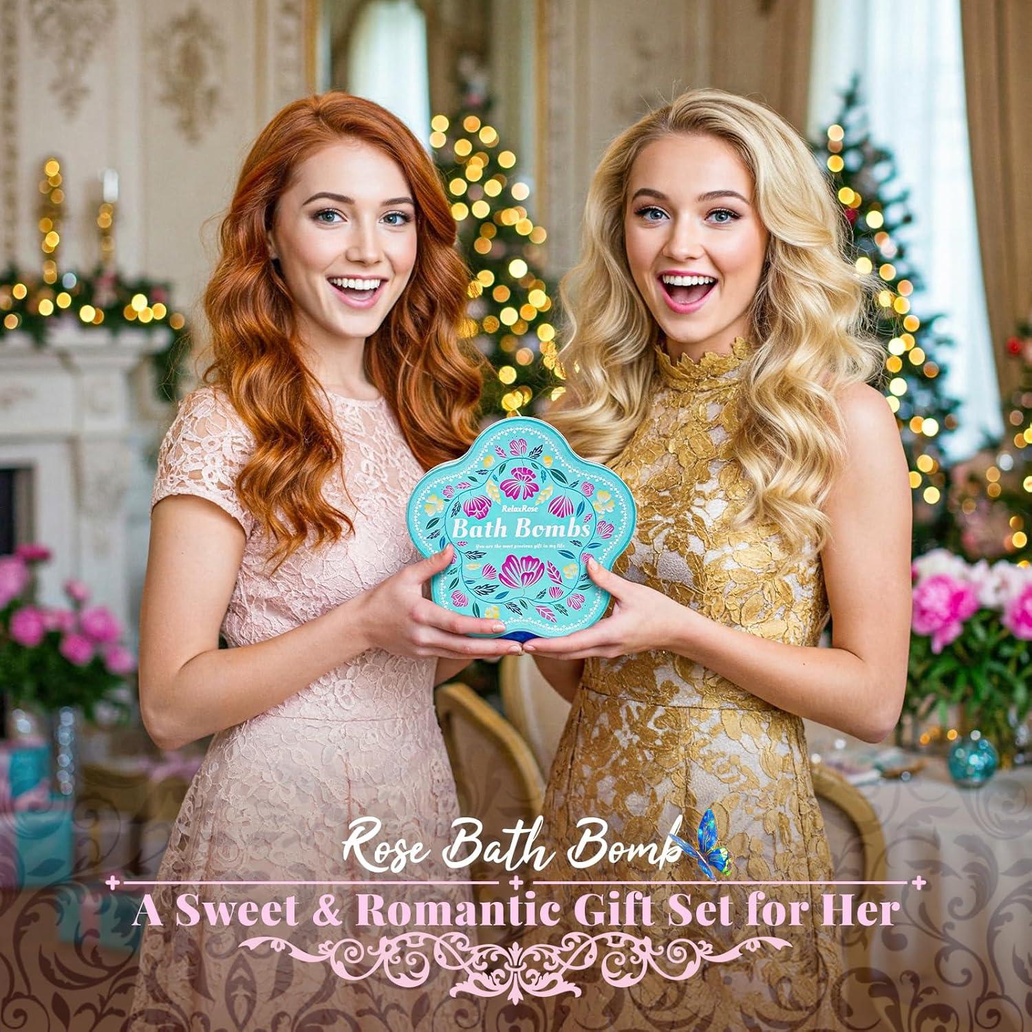 Juego de Bombas de Baño RelaxRose - 10 Piezas con Aromas Naturales