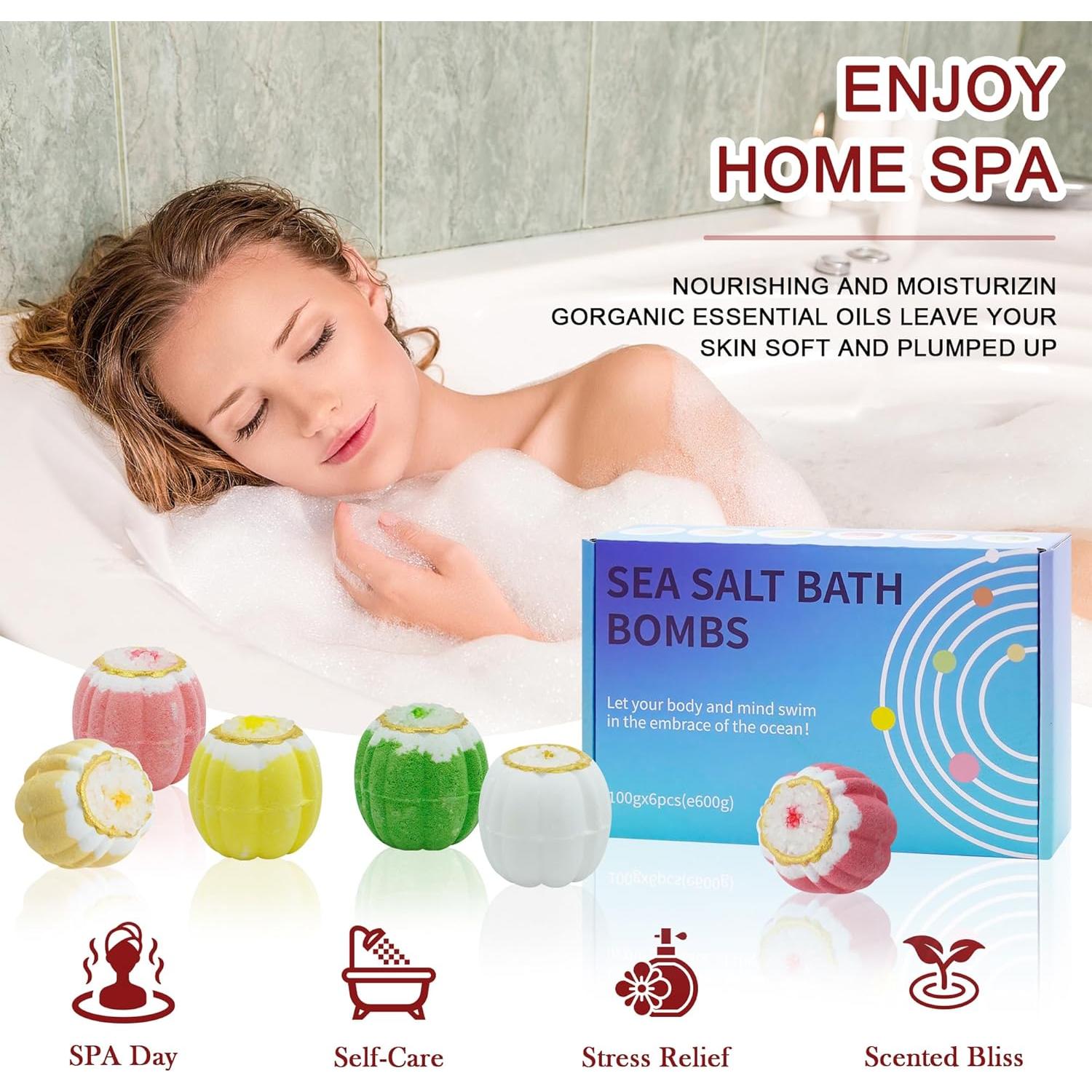 Juego de 6 Bombas de Baño Hechas a Mano Tiffnor - Hidratantes