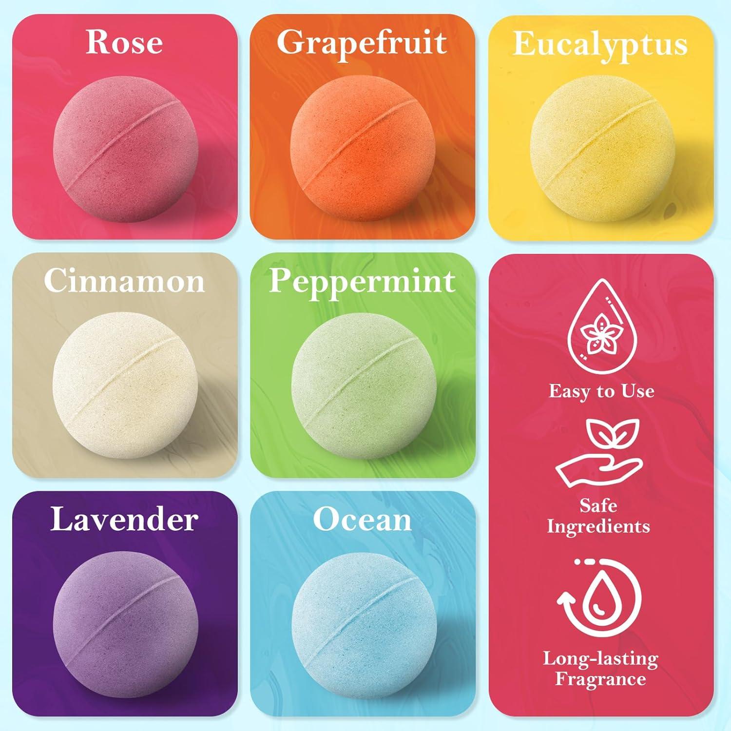 Juego de 7 Bombas de Baño BlissfulOasis con Fragancias