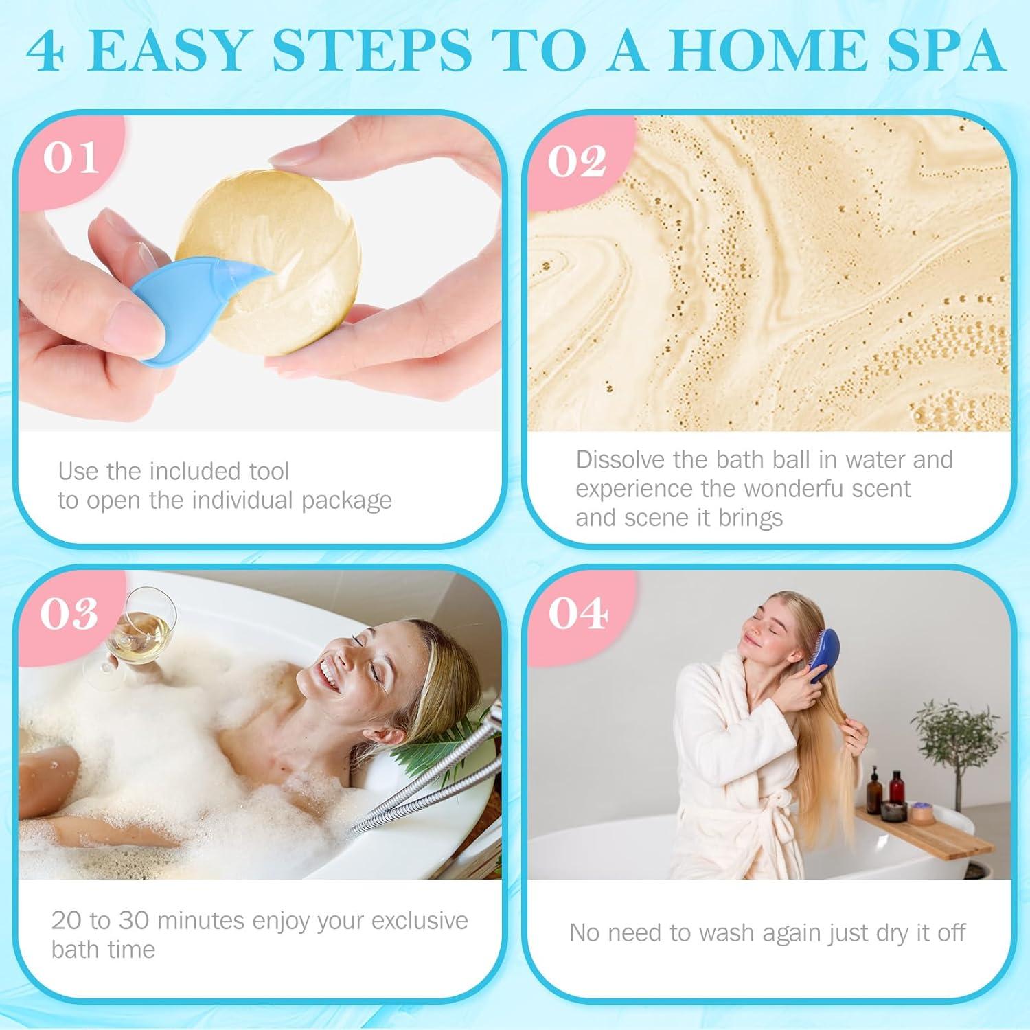 Juego de 7 Bombas de Baño BlissfulOasis con Fragancias