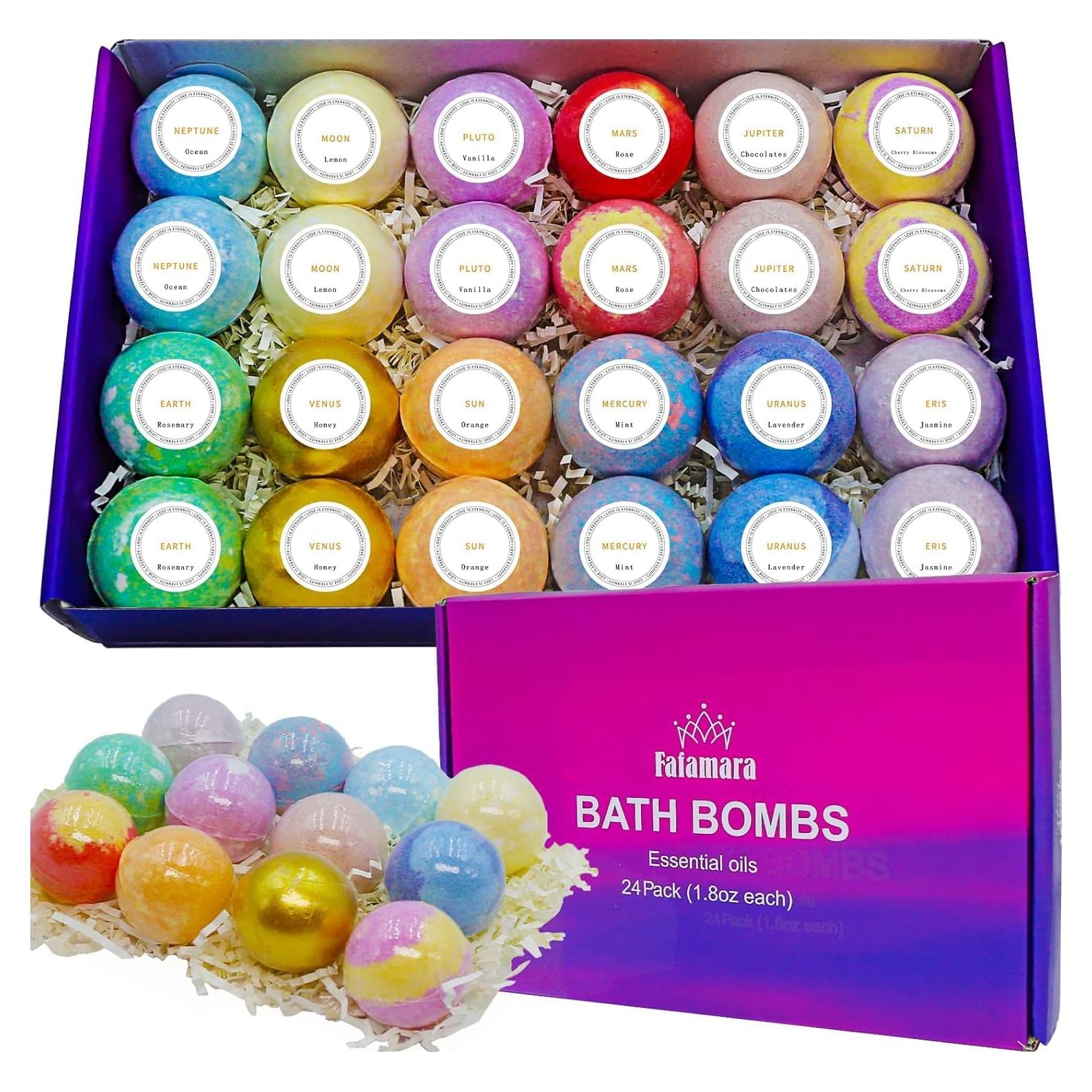 Juego de Bombas de Baño Fafamara - 24 Piezas Naturales