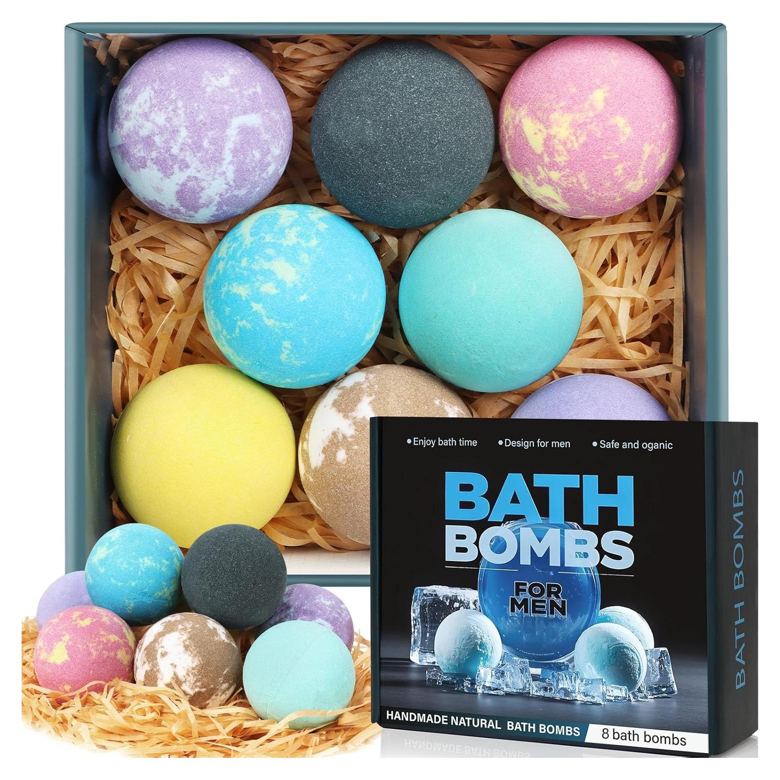 Set de 8 Bombas de Baño Orgánicas Excalla con Aceites Esenciales