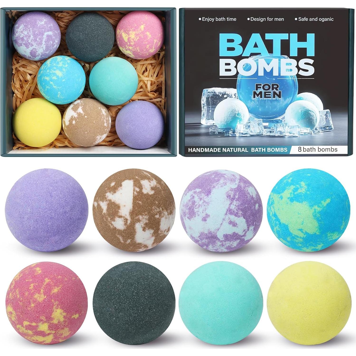 Set de 8 Bombas de Baño Orgánicas Excalla con Aceites Esenciales