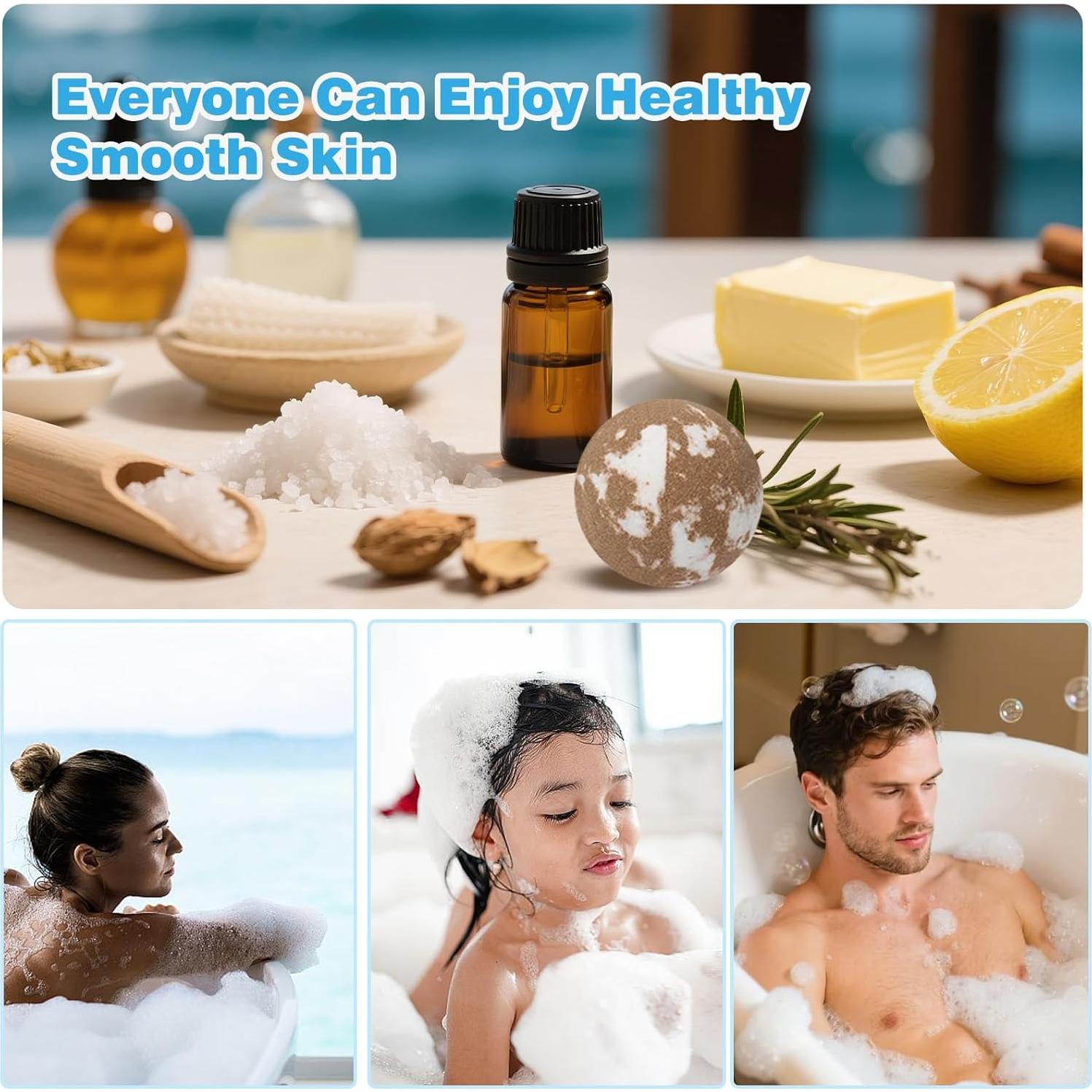 Set de 8 Bombas de Baño Orgánicas Excalla con Aceites Esenciales