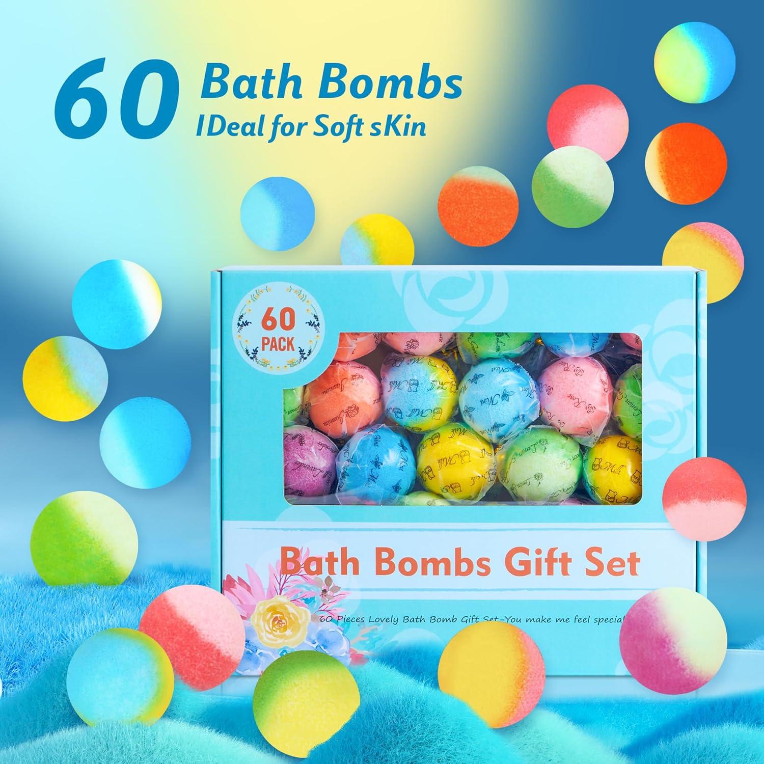 Juego de 60 Bombas de Baño Orgánicas PickMora - 6 Aromas