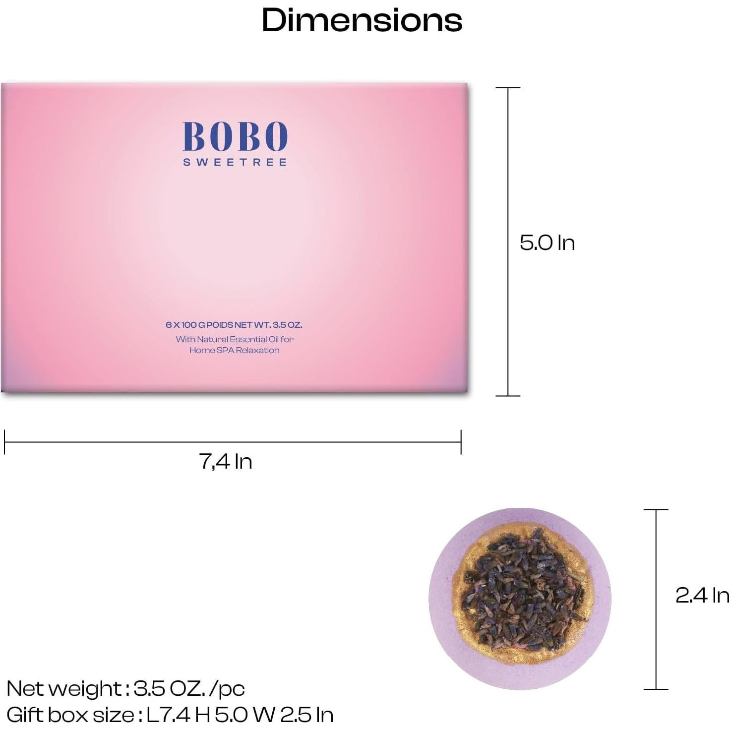 Set de 6 Bombas de Baño de Lujo BoBoSweeTree - Autocuidado